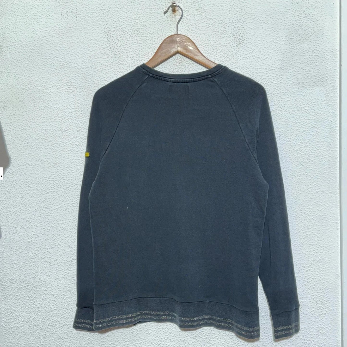 Black Barbour Sweatshirt Spellout - Size 12