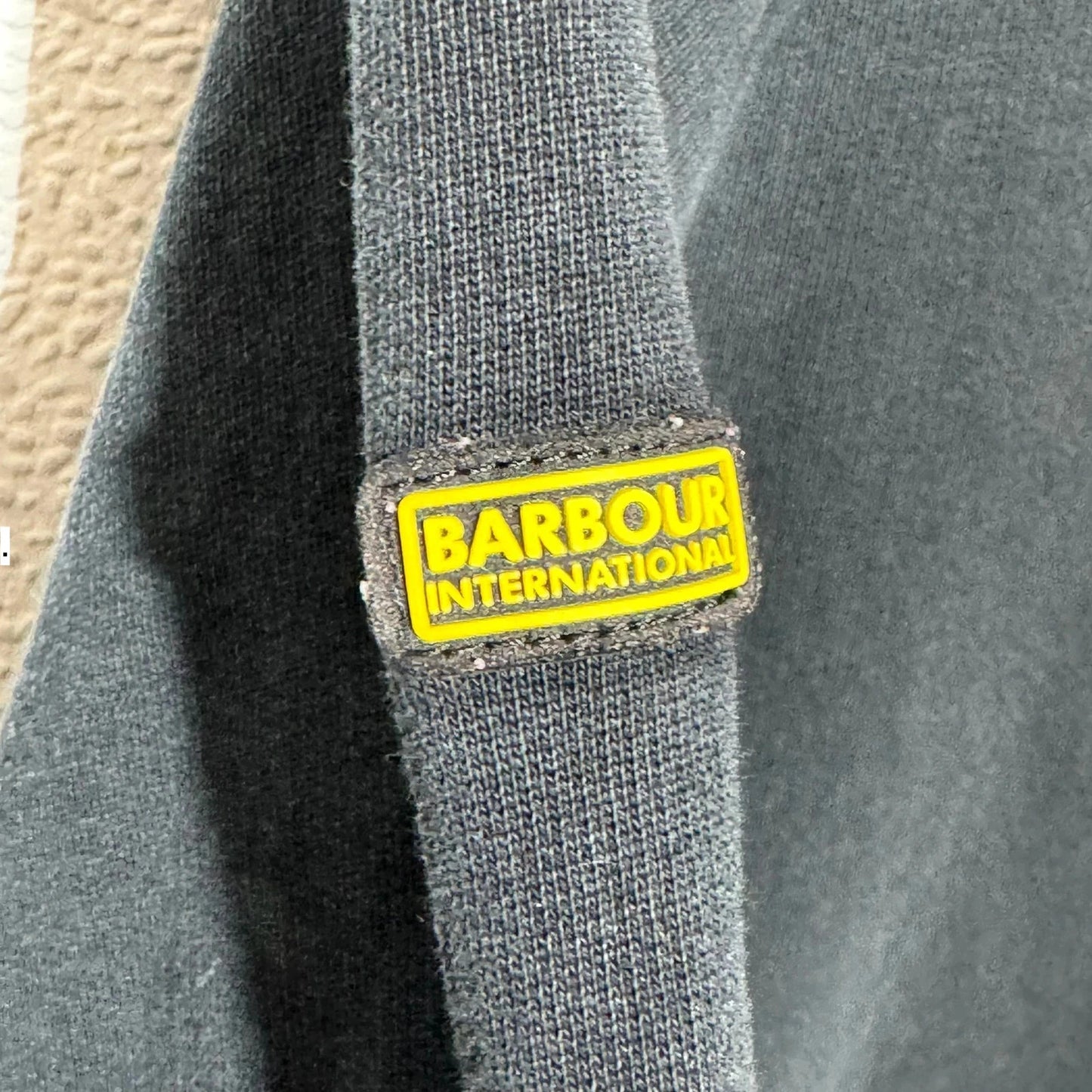 Black Barbour Sweatshirt Spellout - Size 12