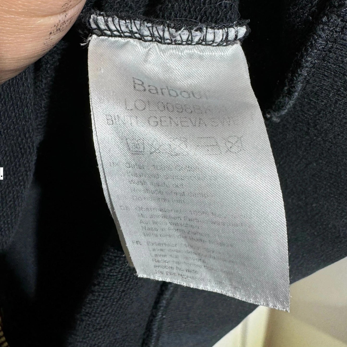 Black Barbour Sweatshirt Spellout - Size 12