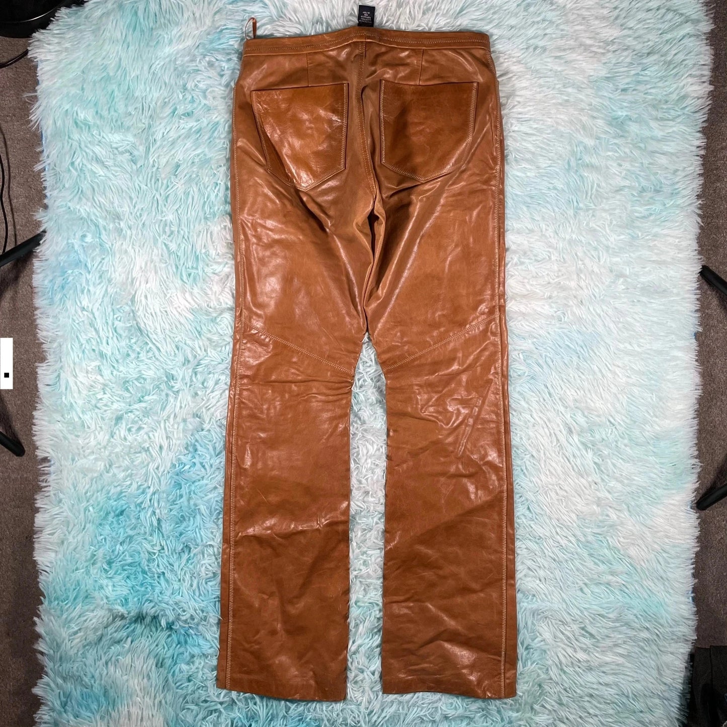 Vintage 00s Brown Gap Leather Trousers - Size 4