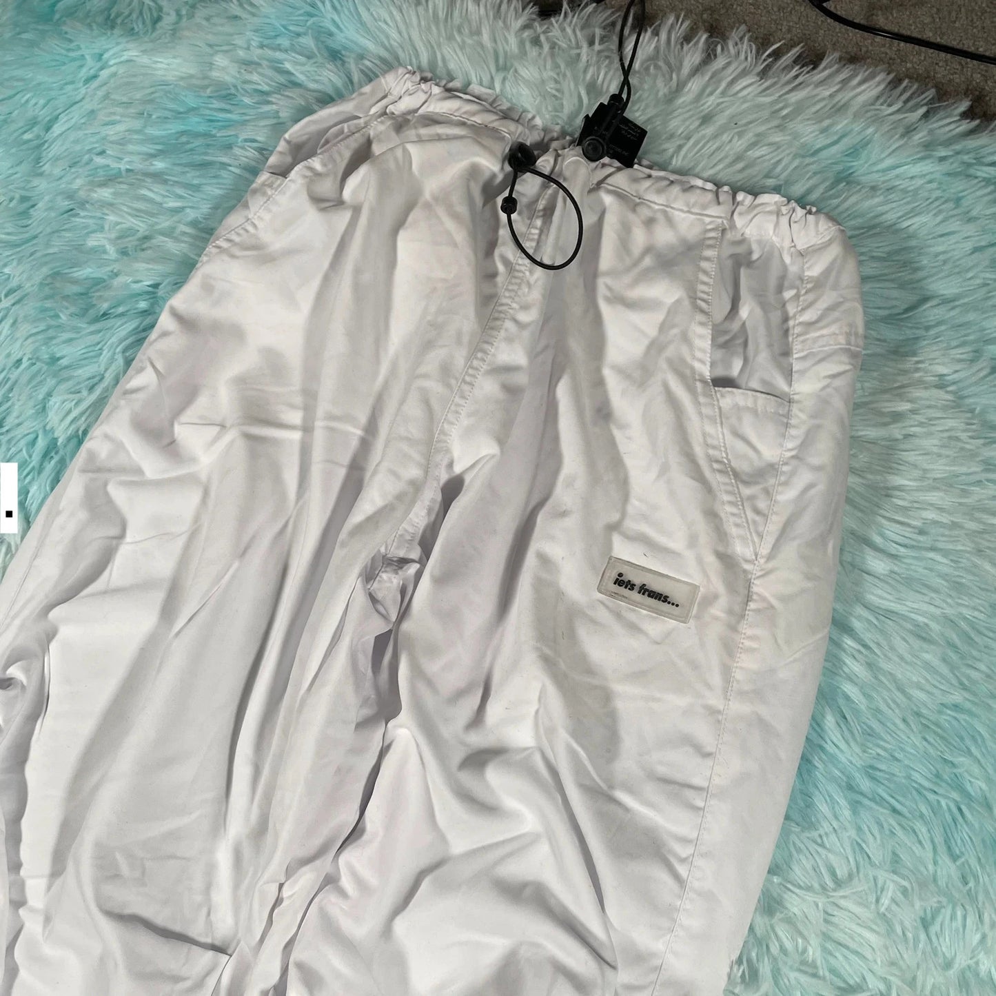 White iets frans Parachute Pants Bottoms Urban Outfitters - XS