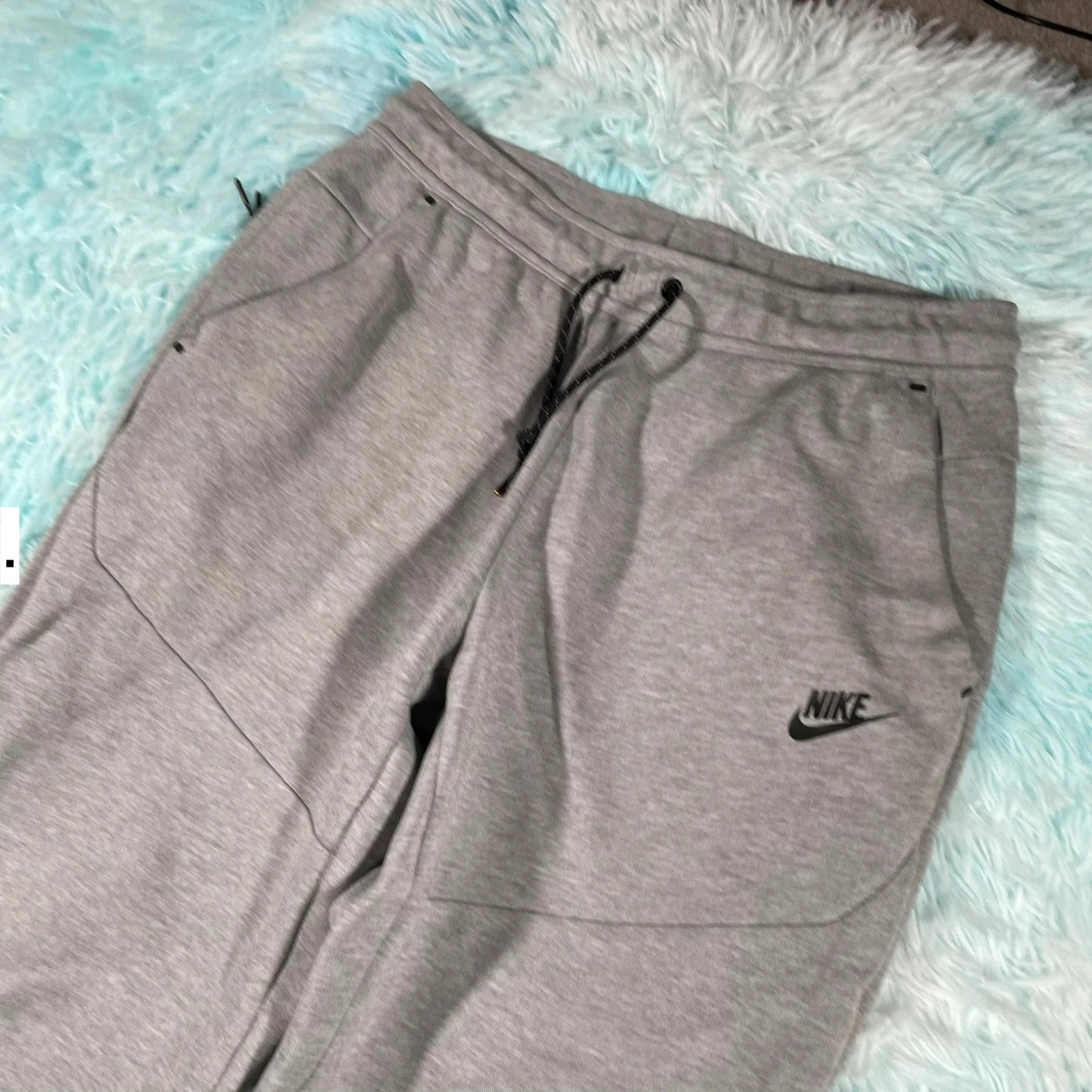 Grey Nike Tech Fleece Joggers Tracksuit Bottoms - Medium