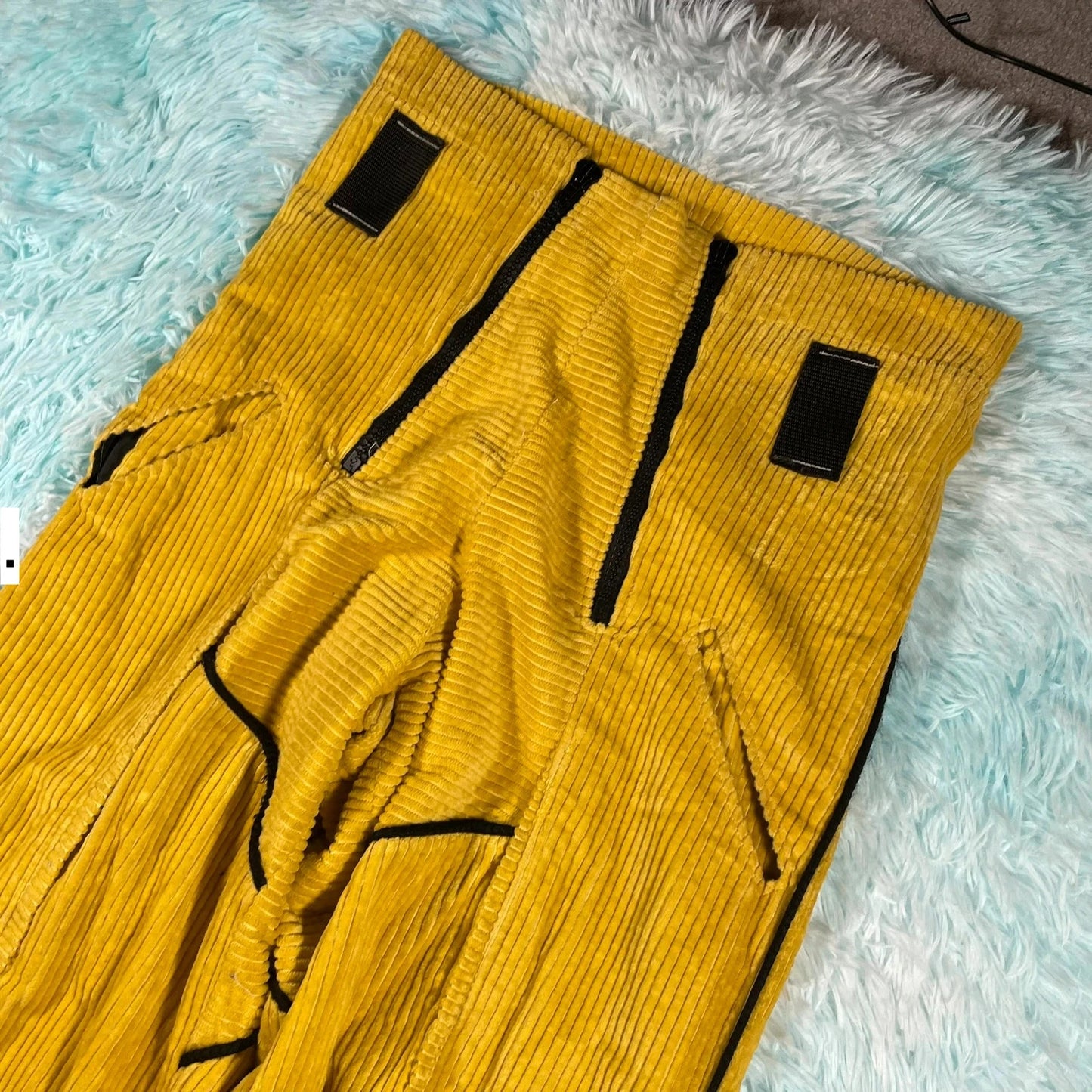 Vintage 90s Yellow Corduroy Workwear Trousers - W34 L32