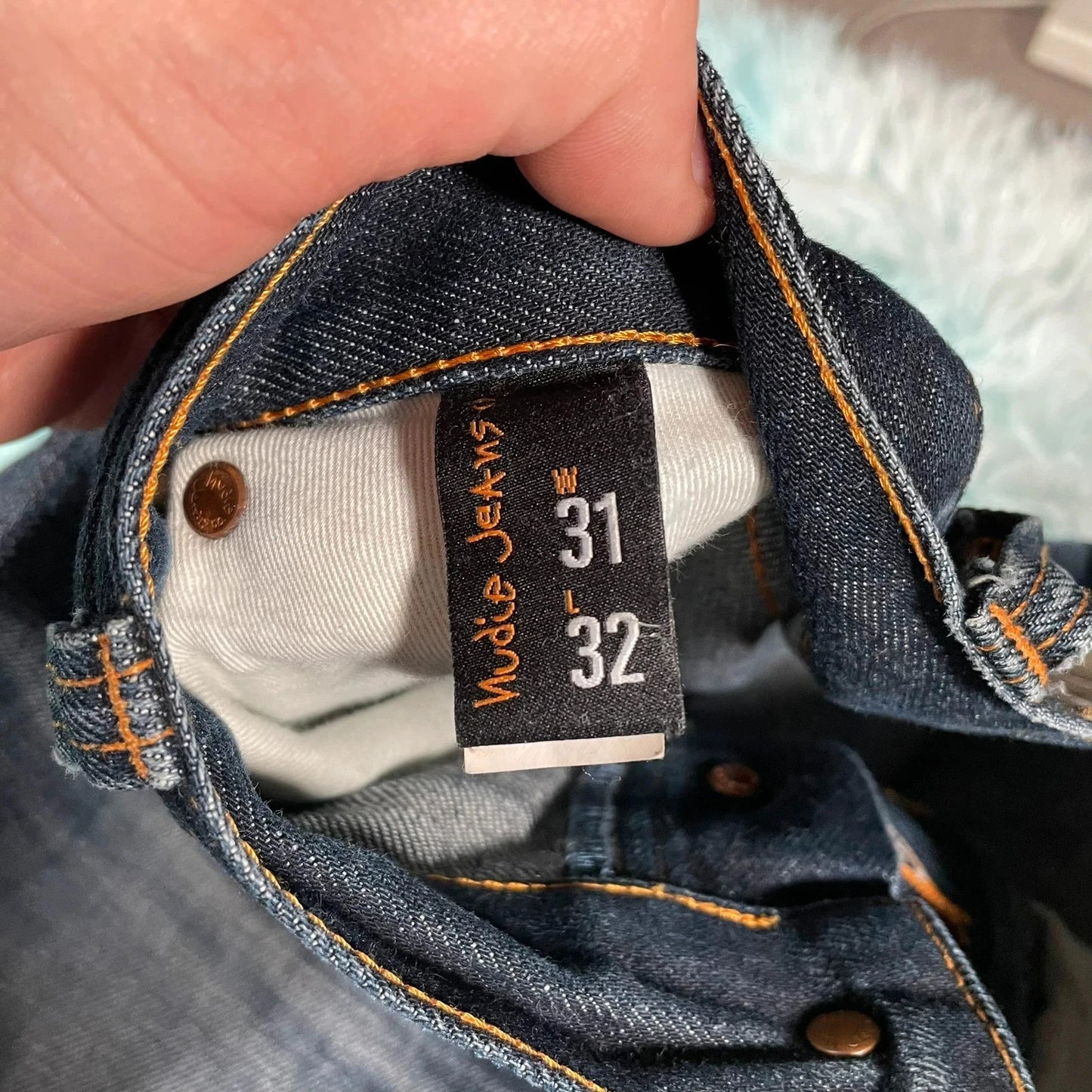 Navy Nudie Jeans Straight Leg - W31 L32