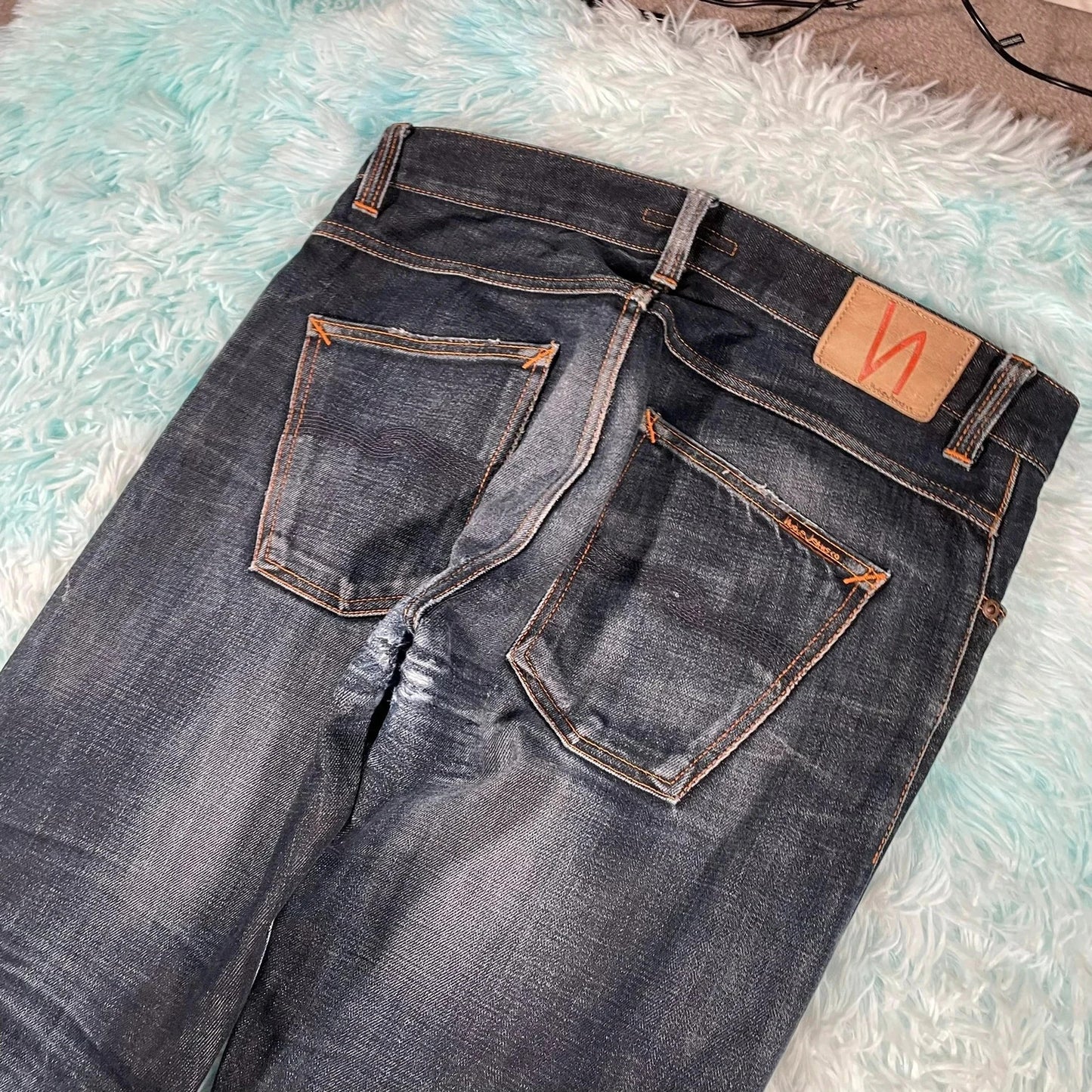 Navy Nudie Jeans Straight Leg - W31 L32