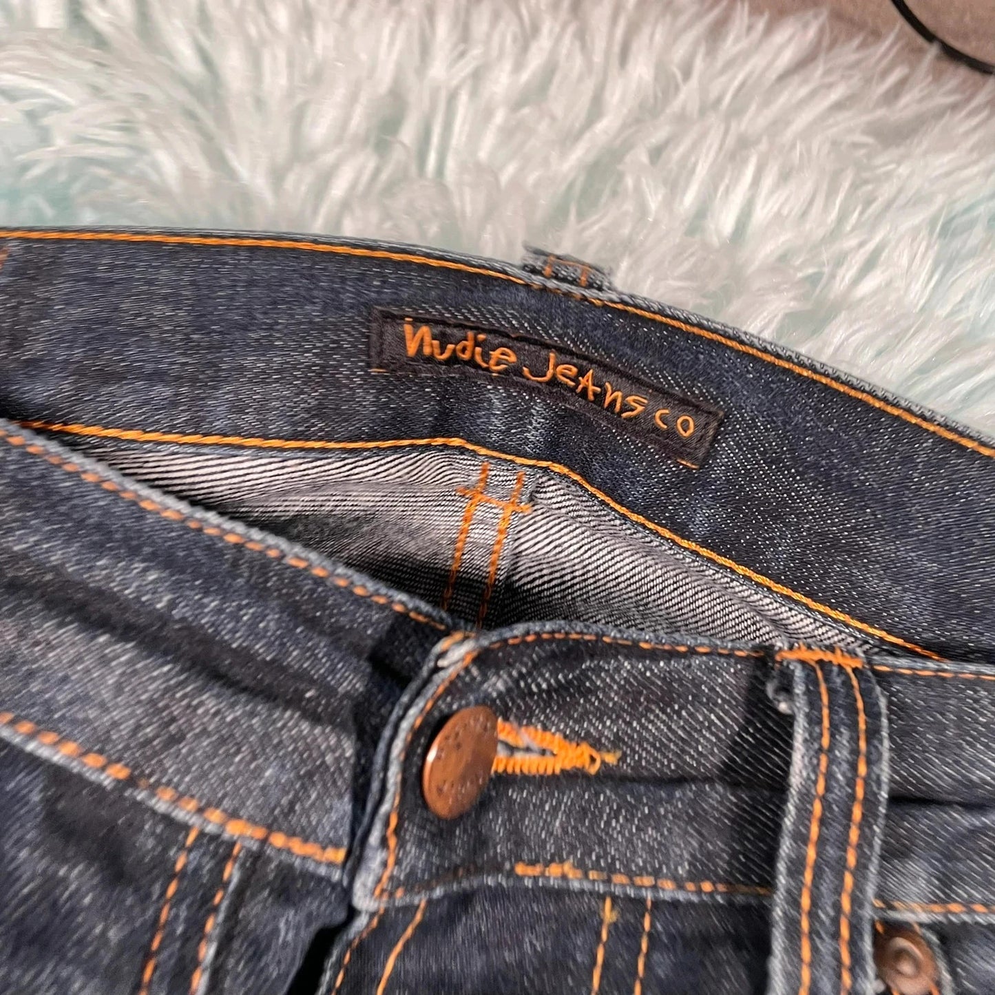 Navy Nudie Jeans Straight Leg - W31 L32