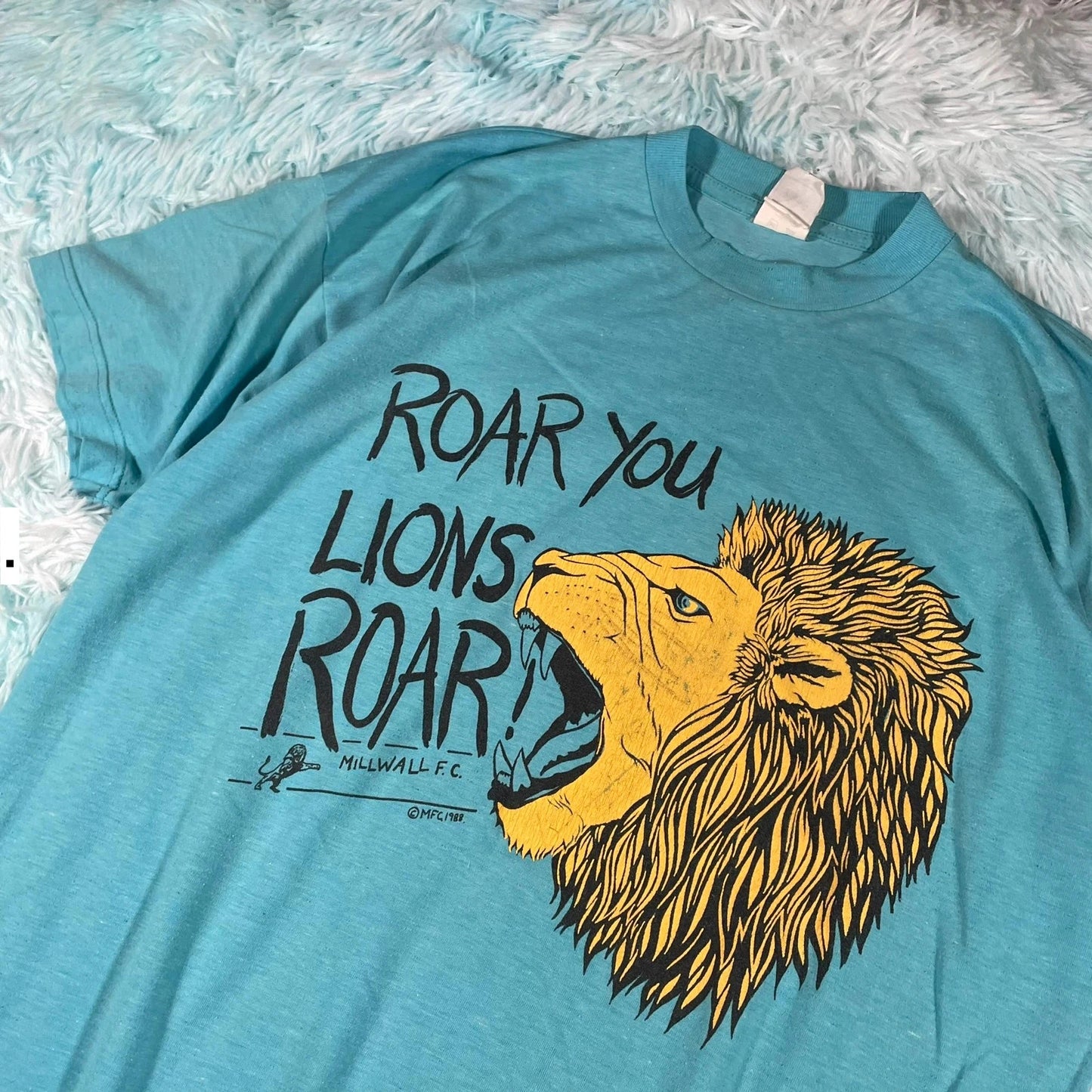 Vintage 1988 80s Millwall Graphic T Shirt - Large