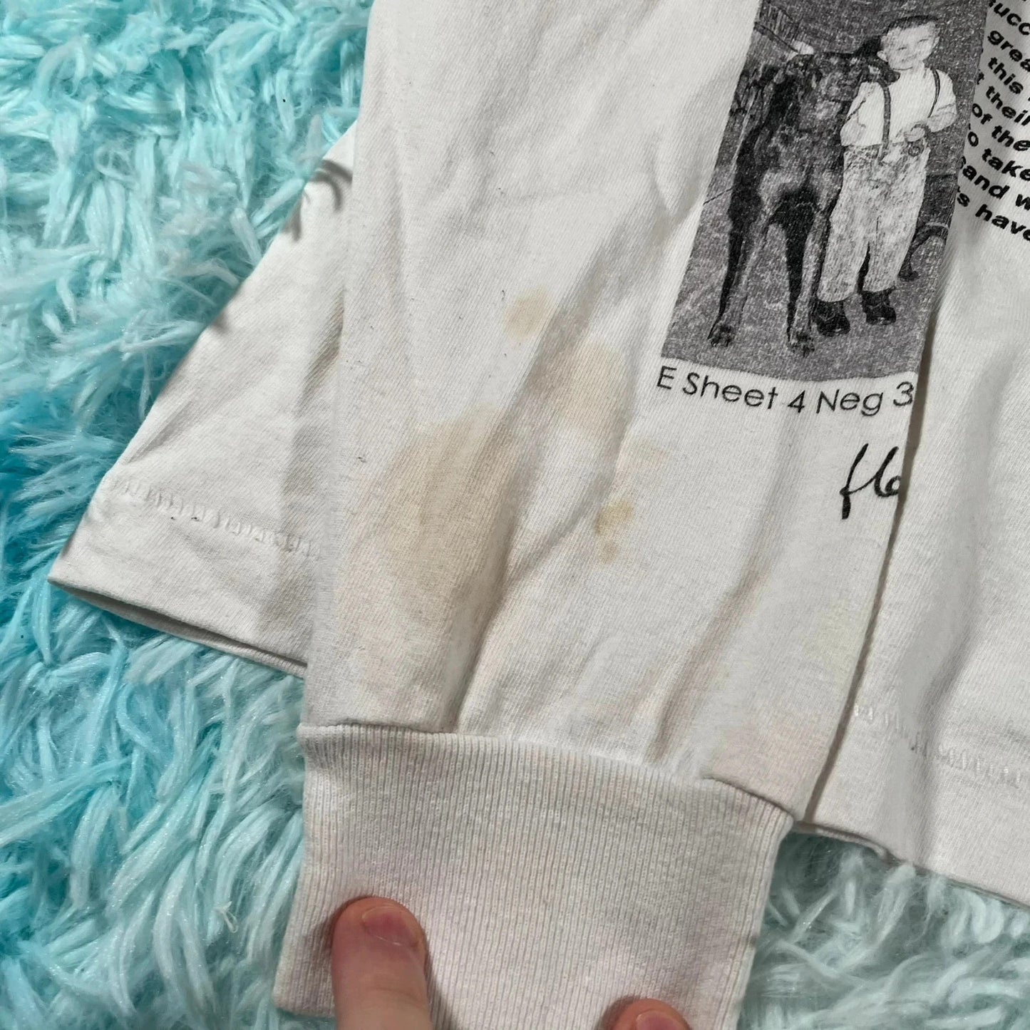 White Flagstuff Gavin Watson Skins Graphic Long Sleeve T Shirt - Small