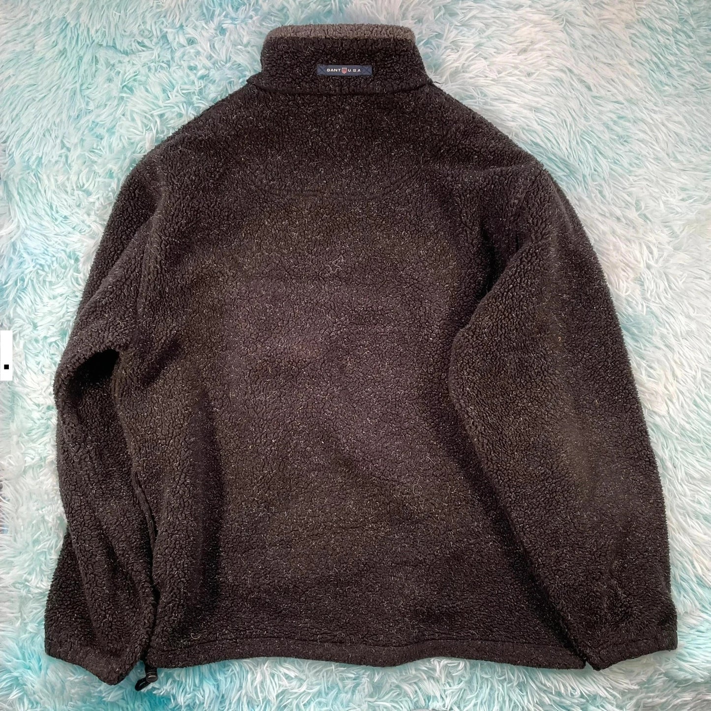 Vintage 90s Black Gant Sherpa Fleece 1/4 Zip - Large