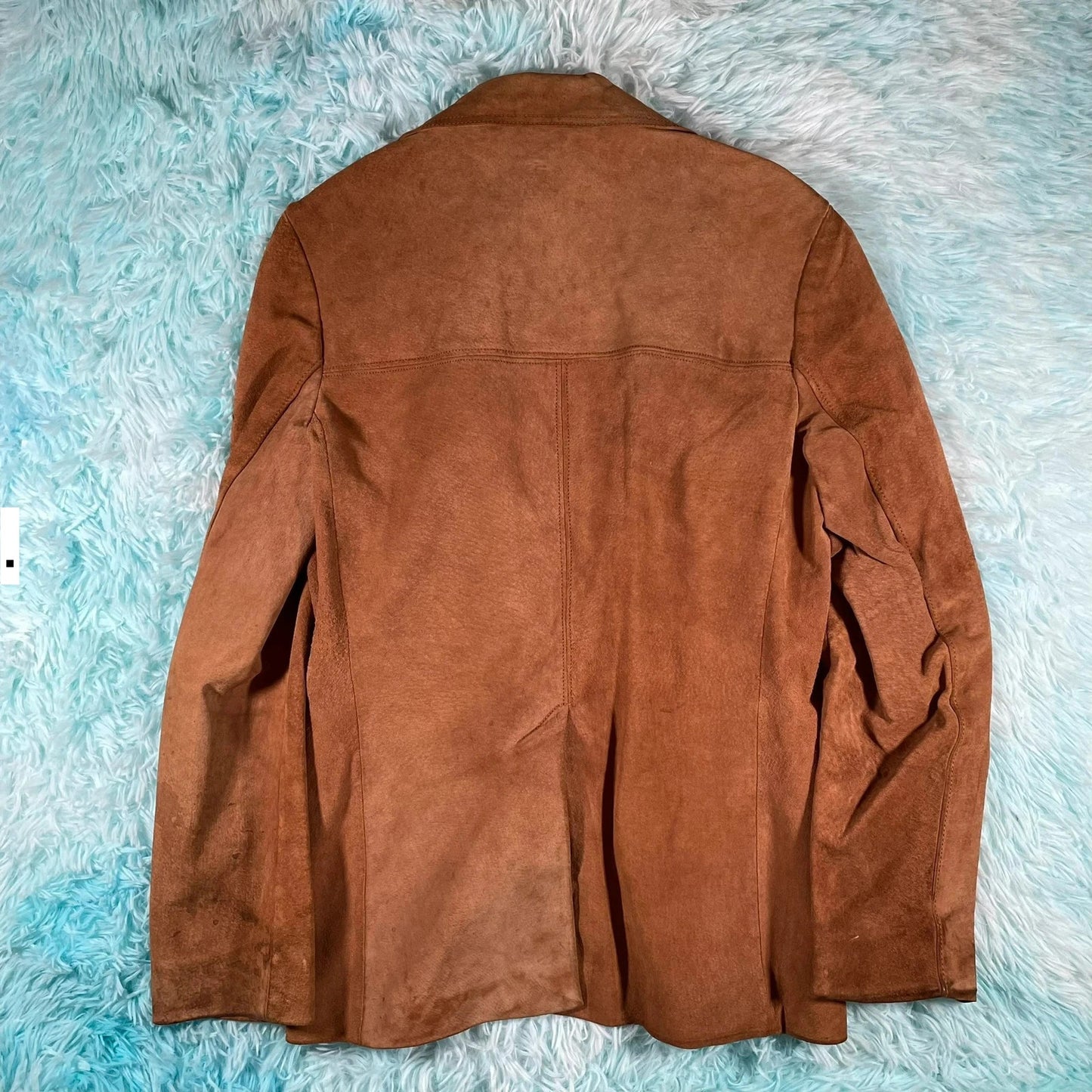 Vintage 90s Suede Leather Blazer Jacket - Small