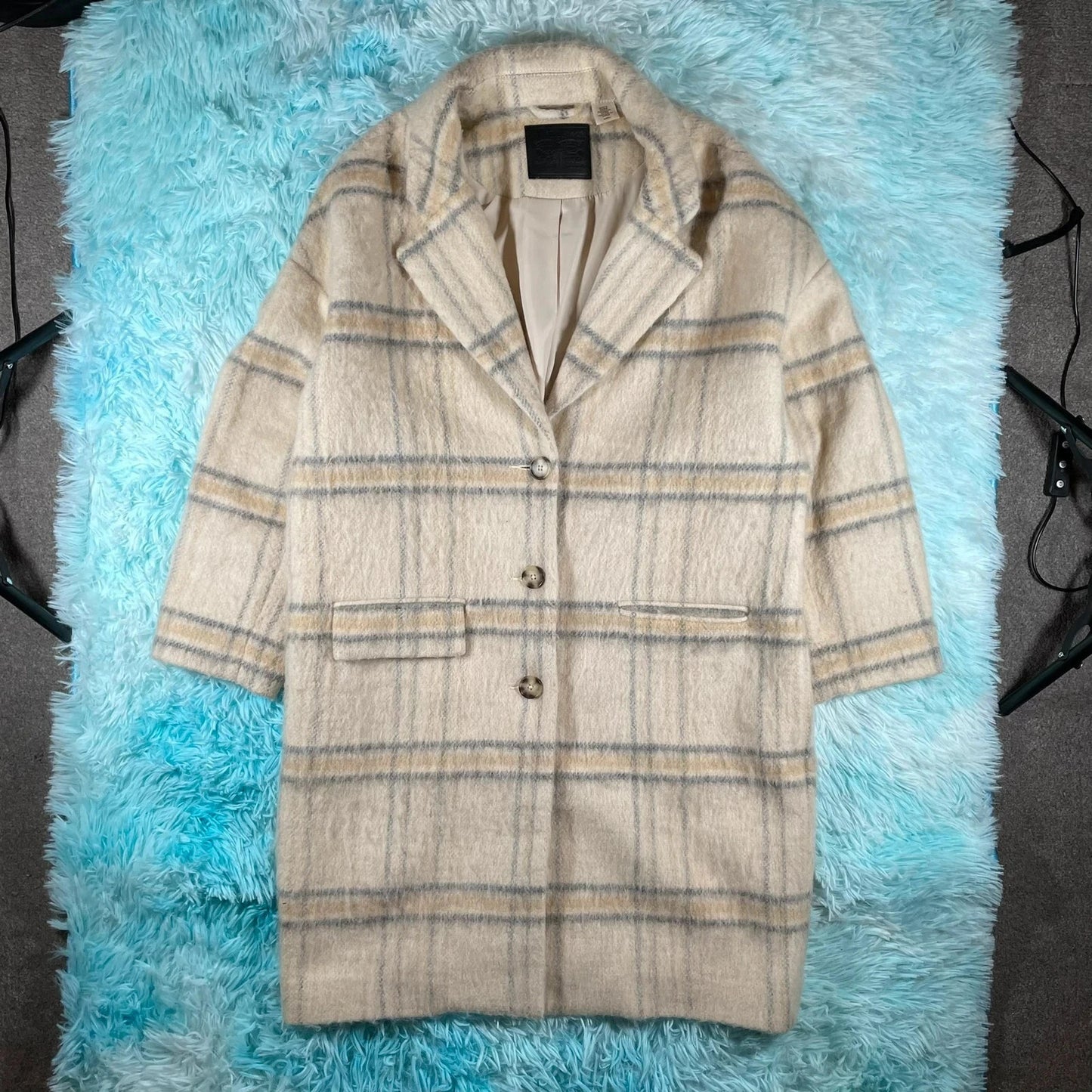 Cream Levi’s Wool Overcoat - Small