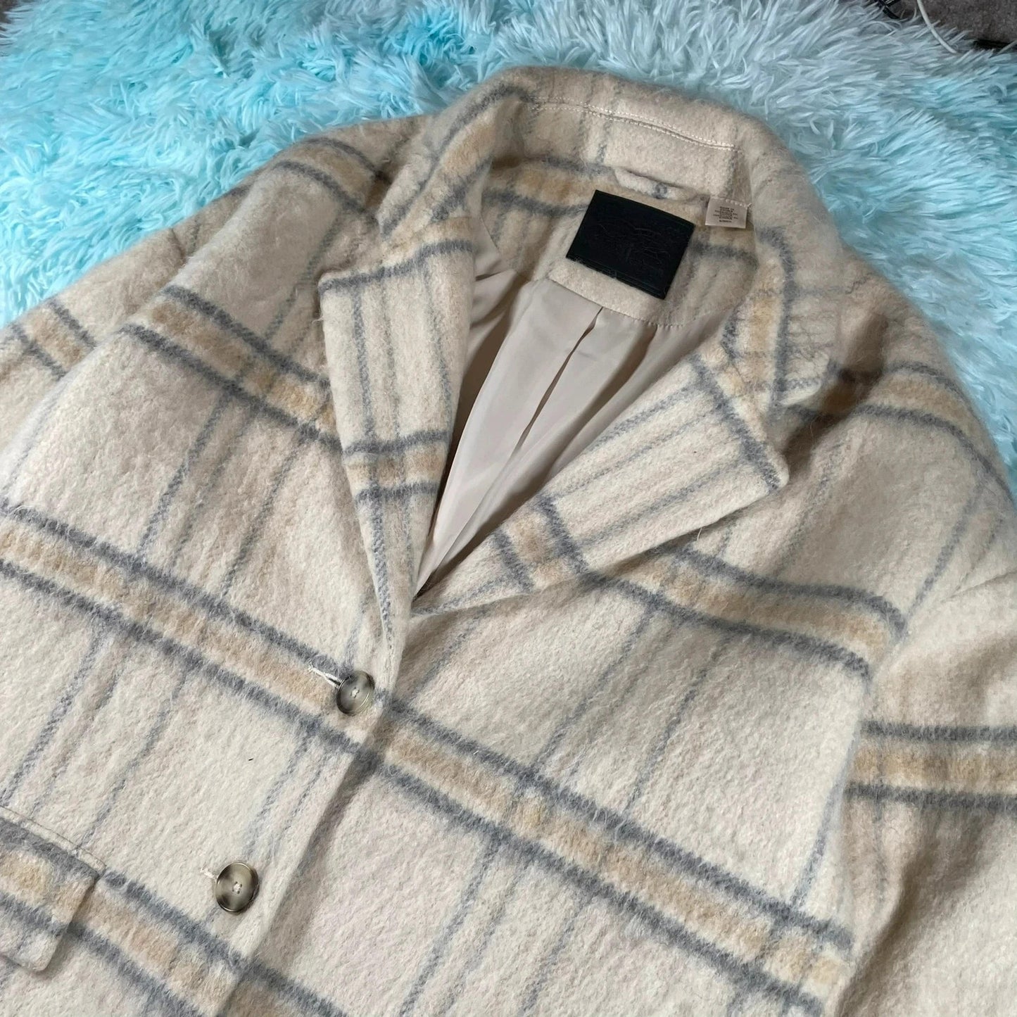 Cream Levi’s Wool Overcoat - Small