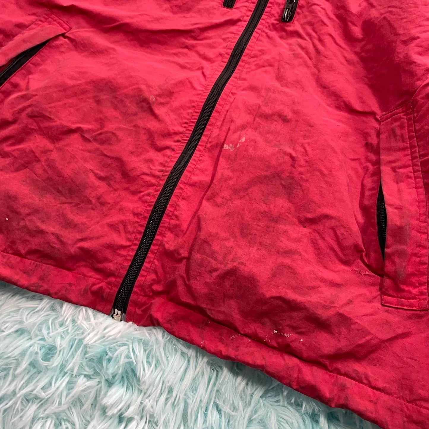 Vintage 90s Red The Face Fleece Lined Jacket - XL