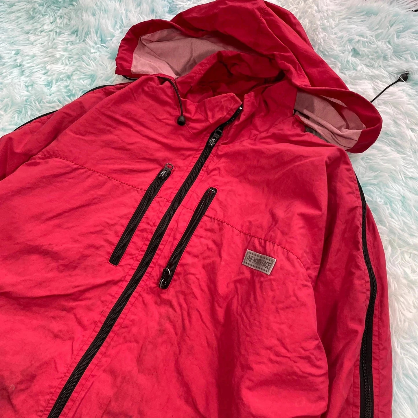 Vintage 90s Red The Face Fleece Lined Jacket - XL