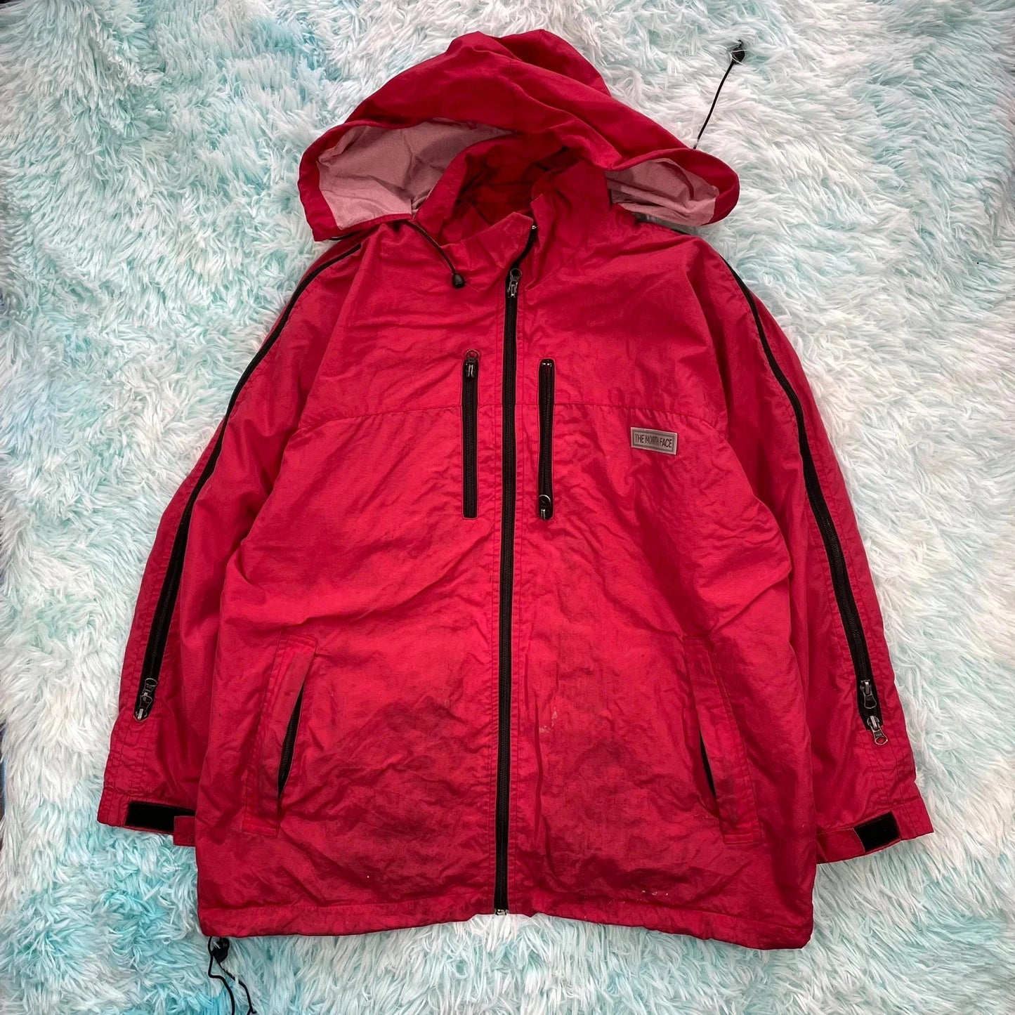 Vintage 90s Red The Face Fleece Lined Jacket - XL