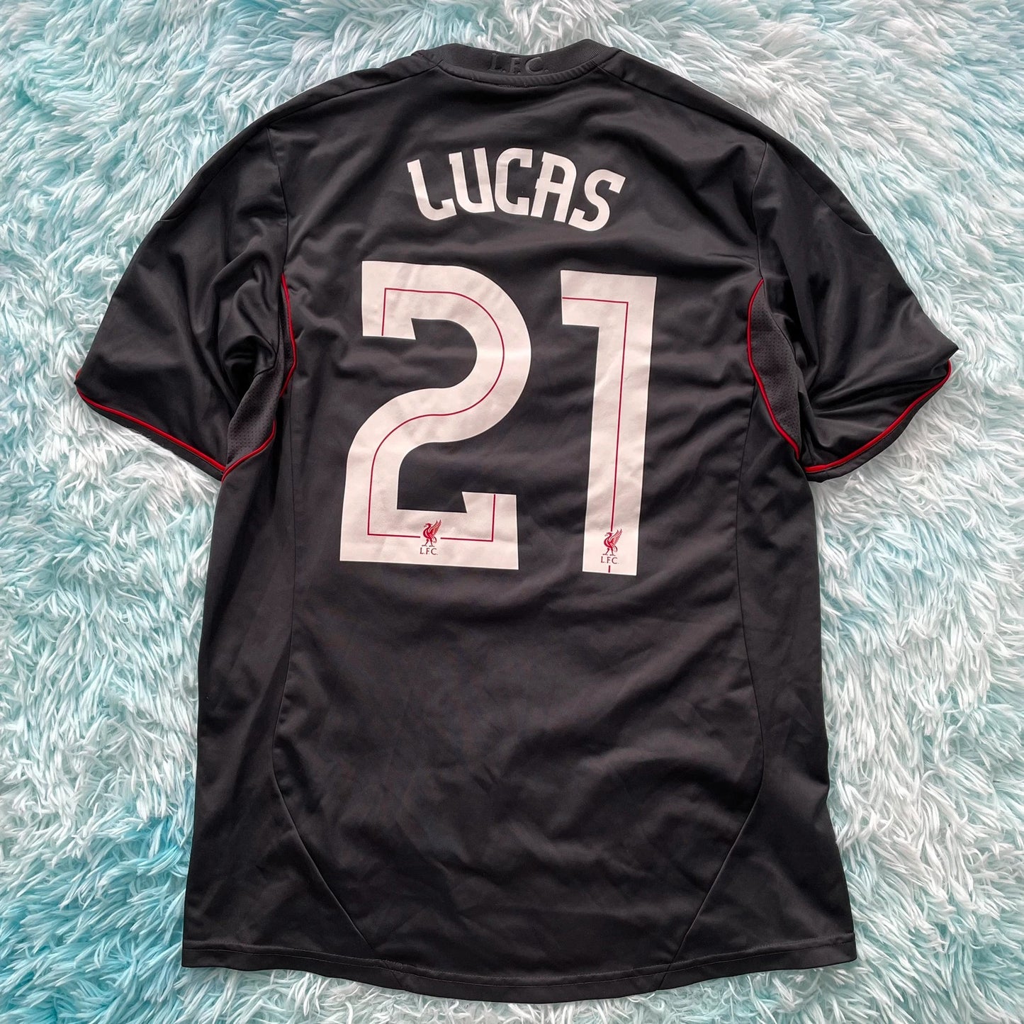 2011-12 Liverpool Shirt Away Kit Adidas Lucas - Medium