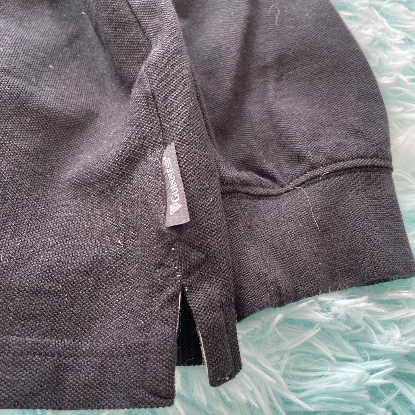 Black Guinness Polo Shirt Long Sleeve - XXL