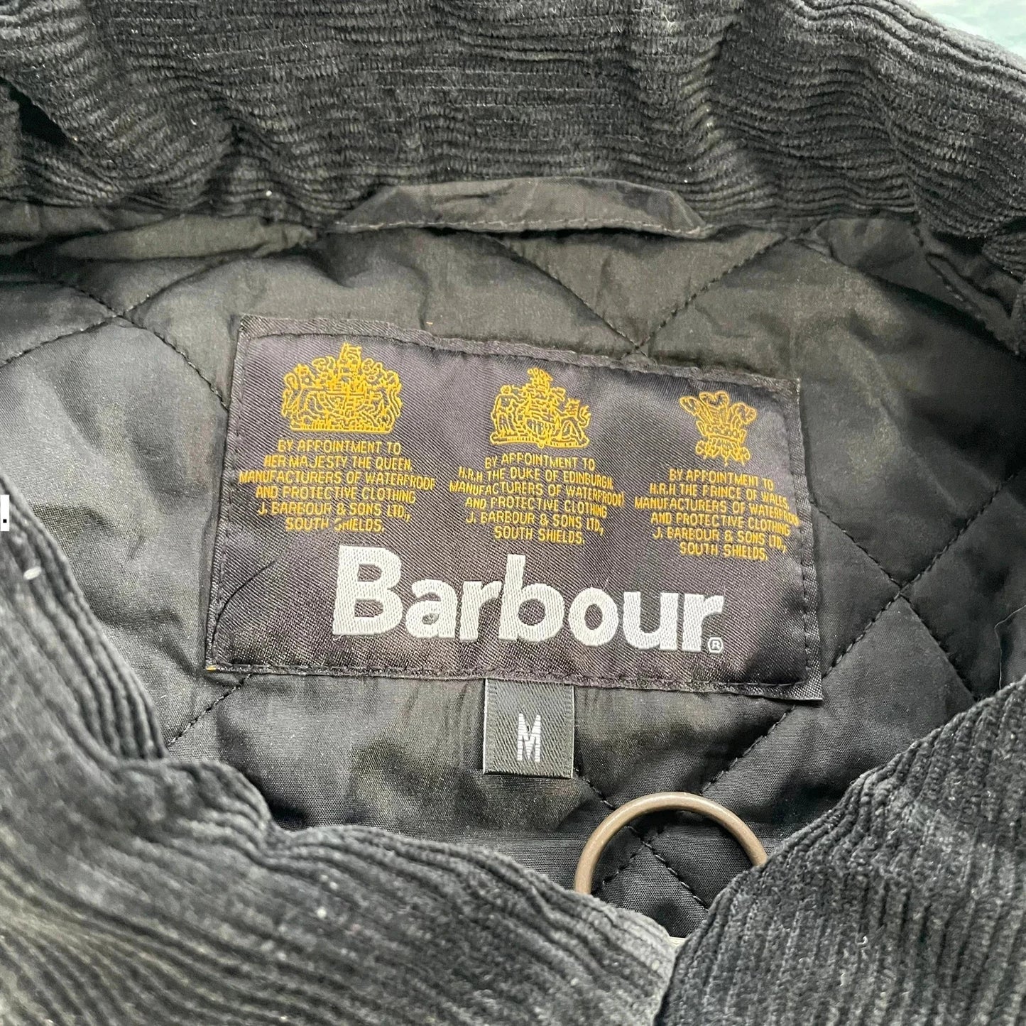 Black Barbour Quilted Jacket - Medium