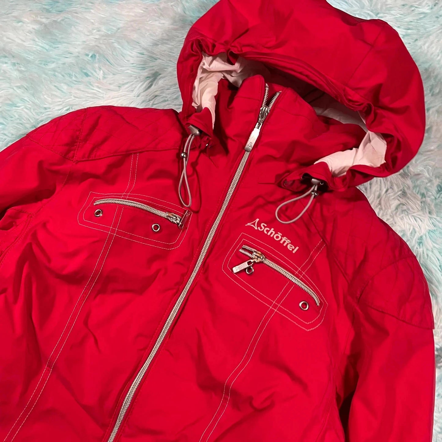Red Schöffel Ski Coat Jacket - Size 16