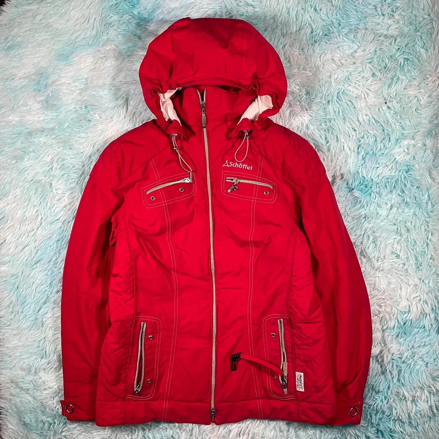 Red Schöffel Ski Coat Jacket - Size 16