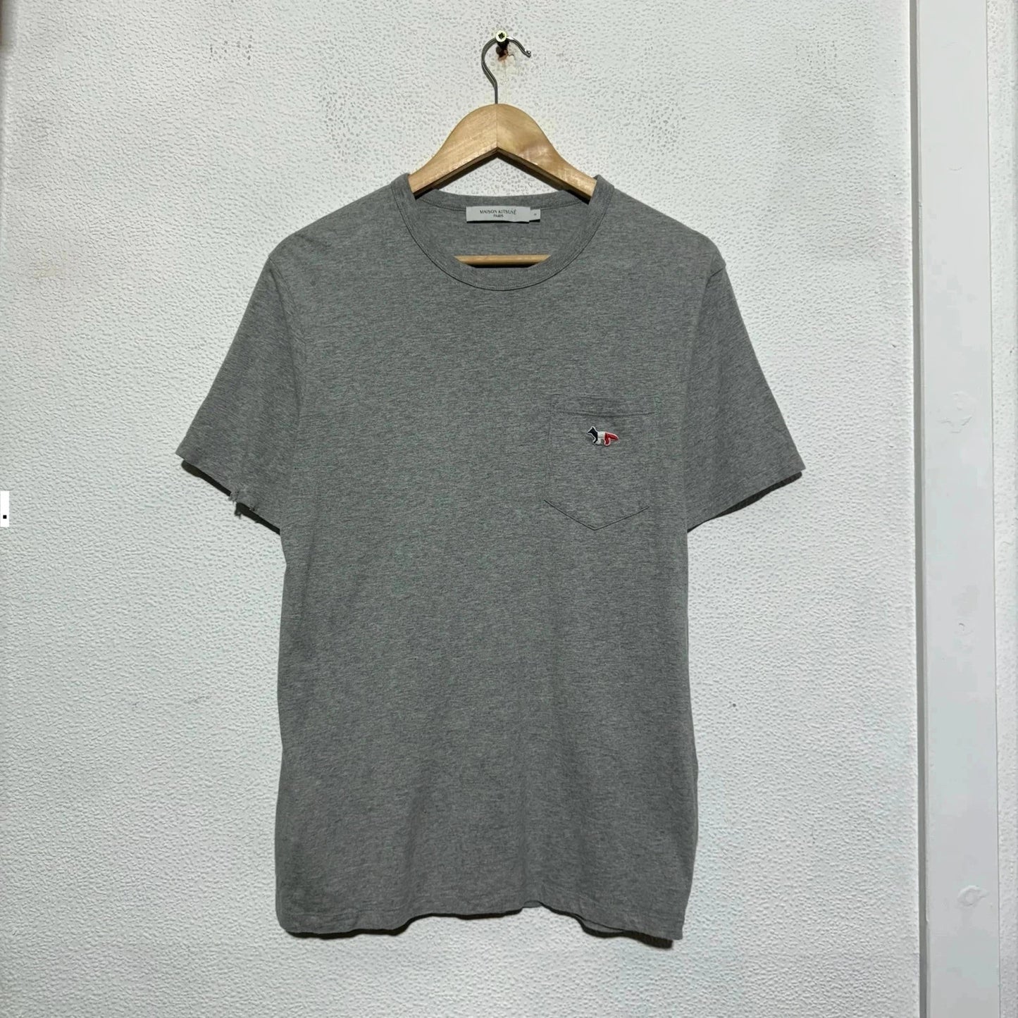 Grey Maison Kitsune T Shirt Plain - Small