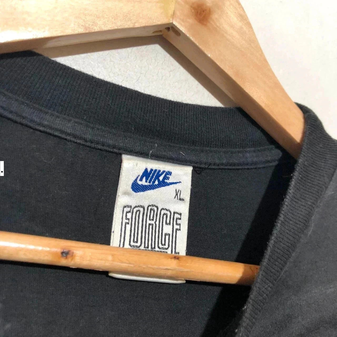 Vintage 90s Black Nike Force Baggy T Shirt - XL