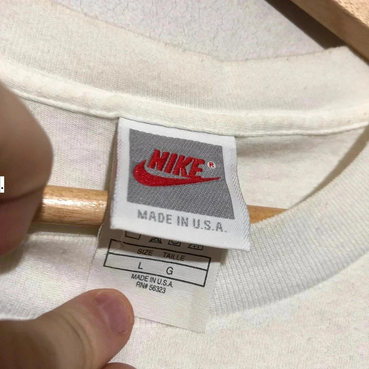 Vintage 80s Nike Graphic Print T Shirt Single Stitch - Large