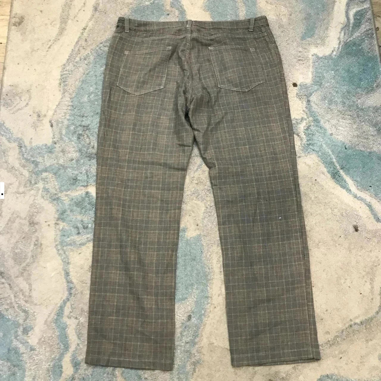 Vintage Khaki Checkered CP Company Trousers - 38W 32L