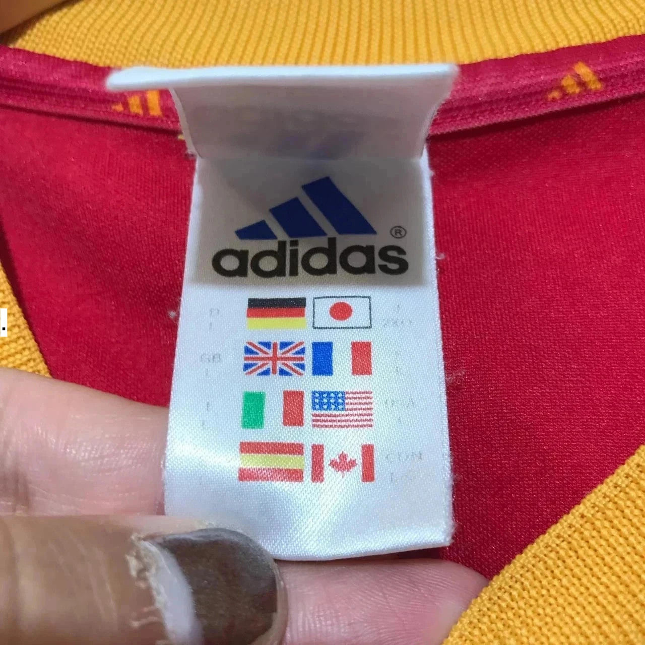 Vintage 2002 Spain Shirt Home Kit Adidas Red - Large