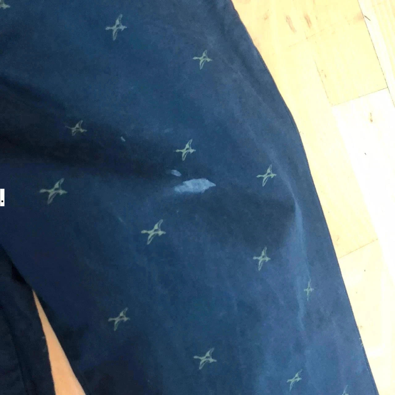 Navy Patterned Carhartt Chino Trousers Cane Pants - 34W 32L