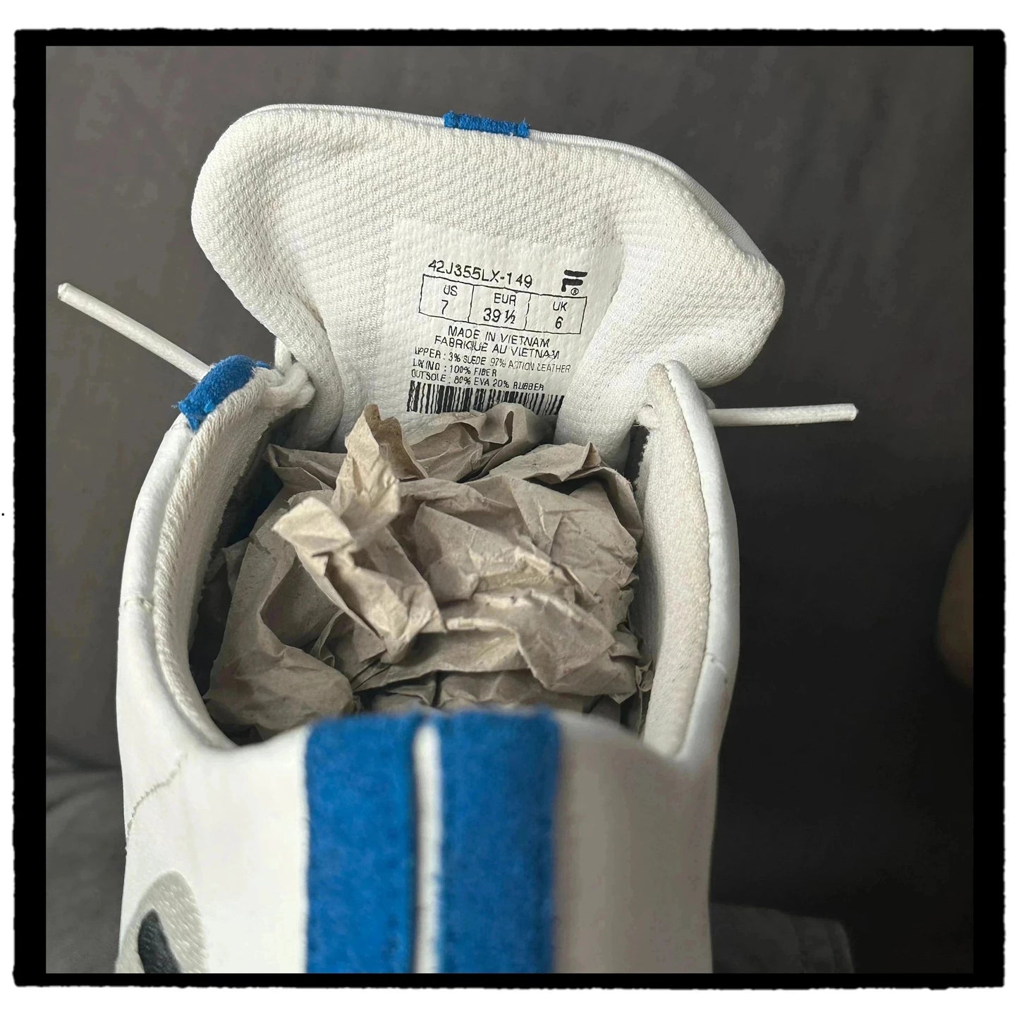 Deadstock Vintage 1990s Fila "Trofeo" Tennis Trainers - UK8