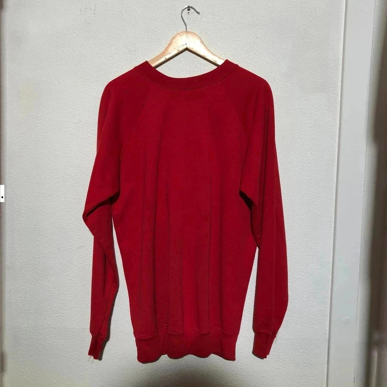 Vintage 90s Red Hard Rock Cafe Sweatshirt Embroidered Spellout - XL