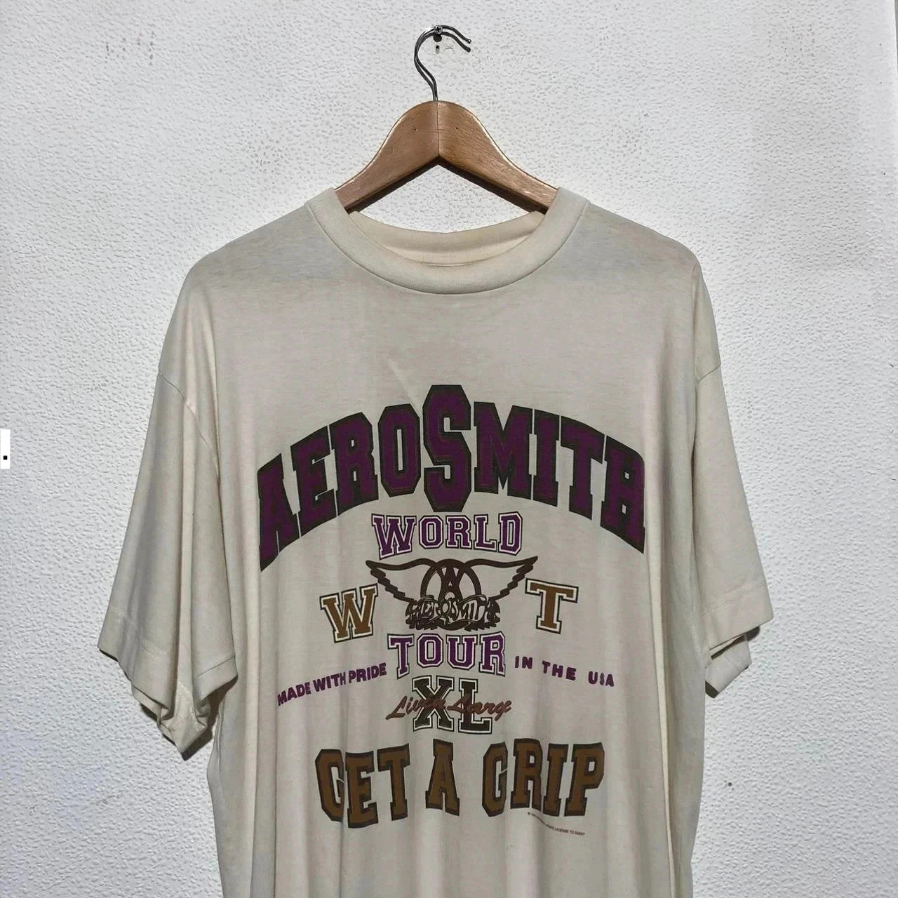 Vintage White Aerosmith Band T Shirt 1997 Get a Grip - XL