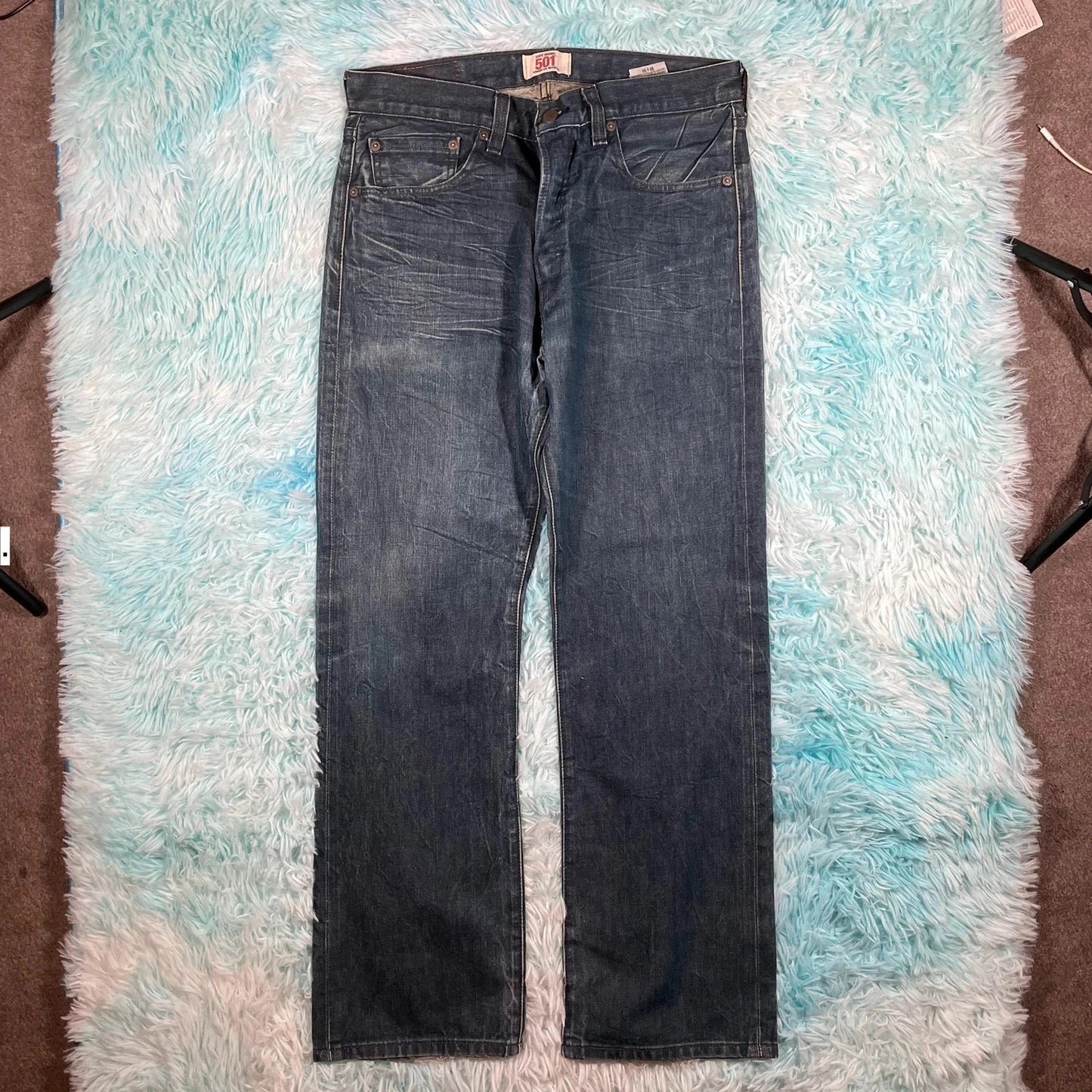 Vintage 00s Blue Levi’s 501 Jeans Straight Leg - 33W 30L