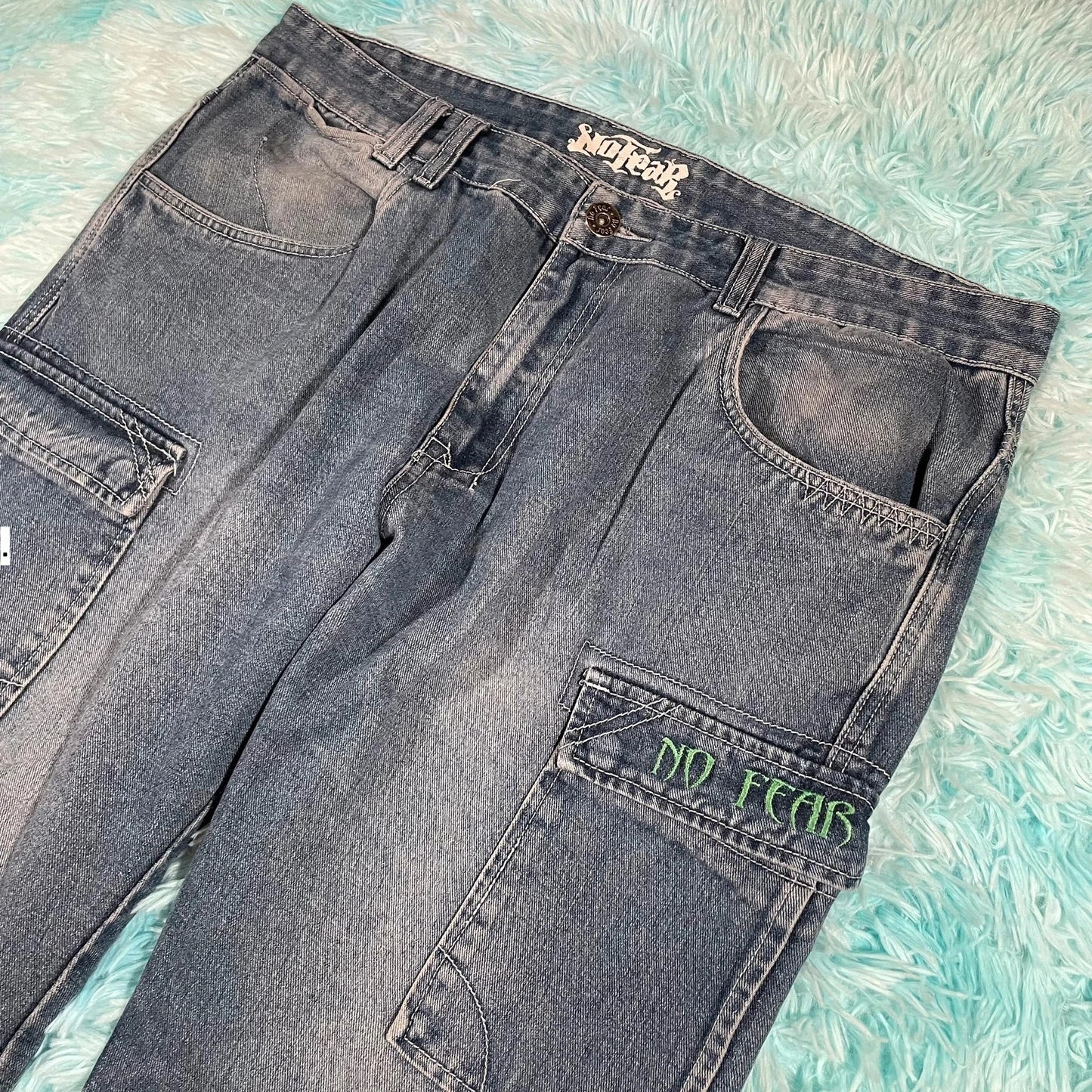 Vintage No Fear Cargo Skate Jeans - 38W 32L