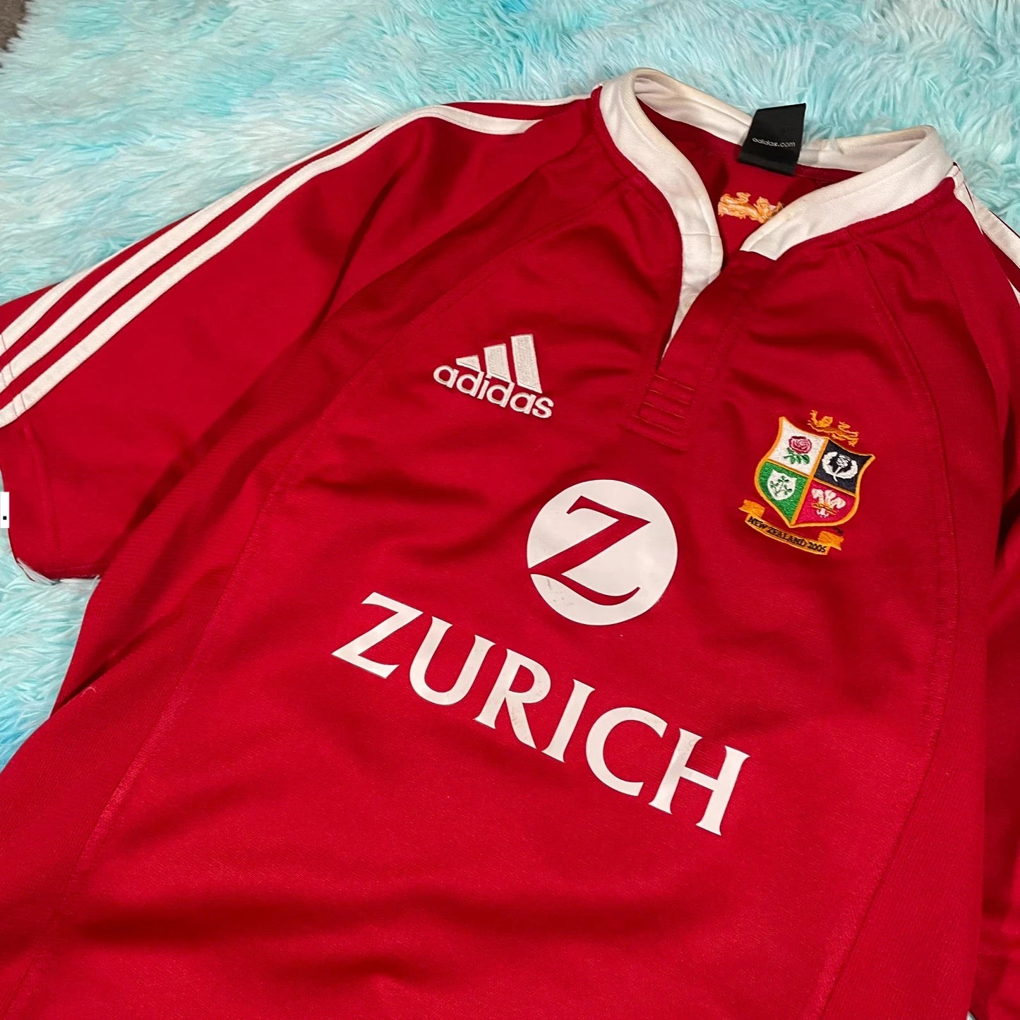 Vintage 2005 British Lions Rugby Shirt Adidas - Small