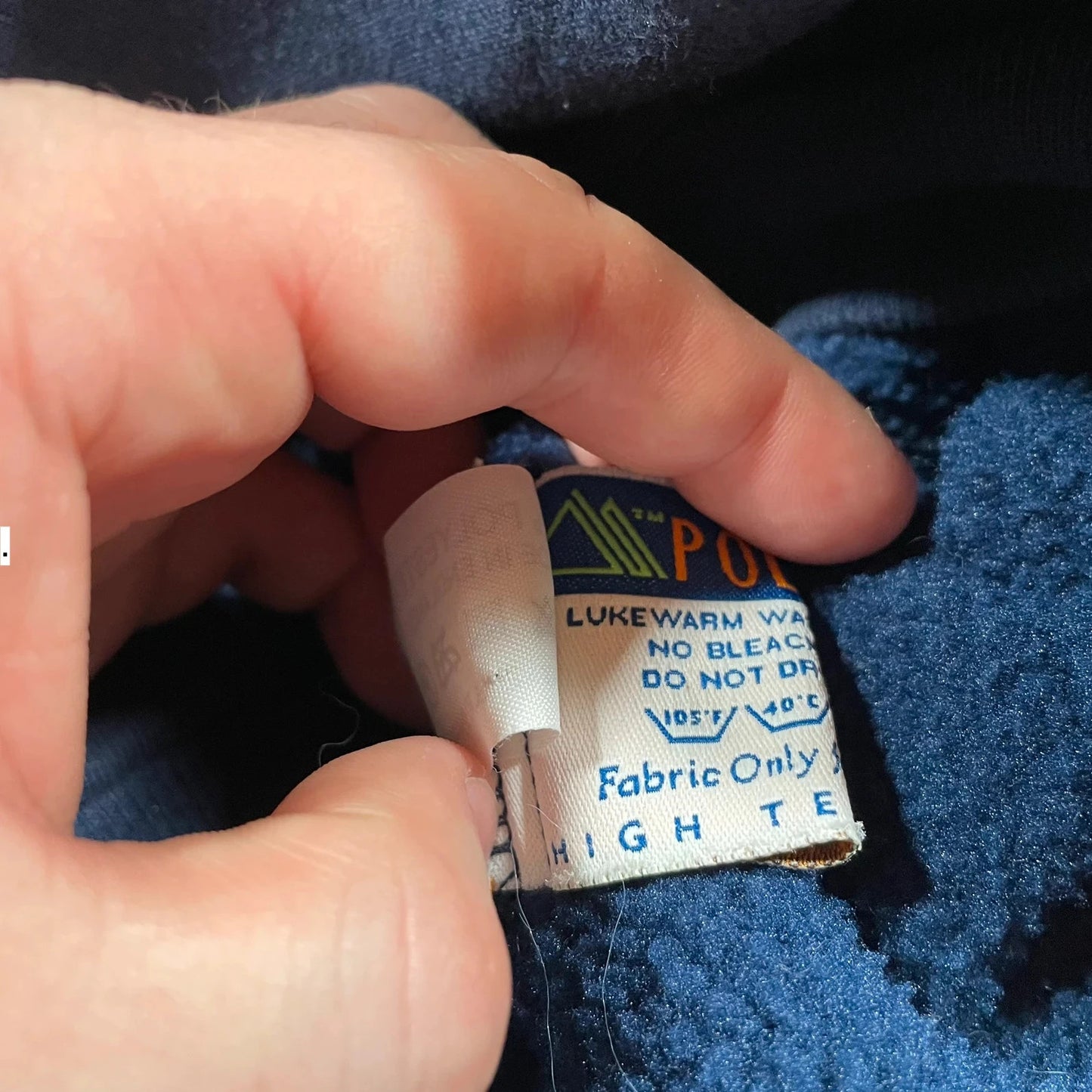 Vintage 90s Double Layered Hoodie Polartec - Large