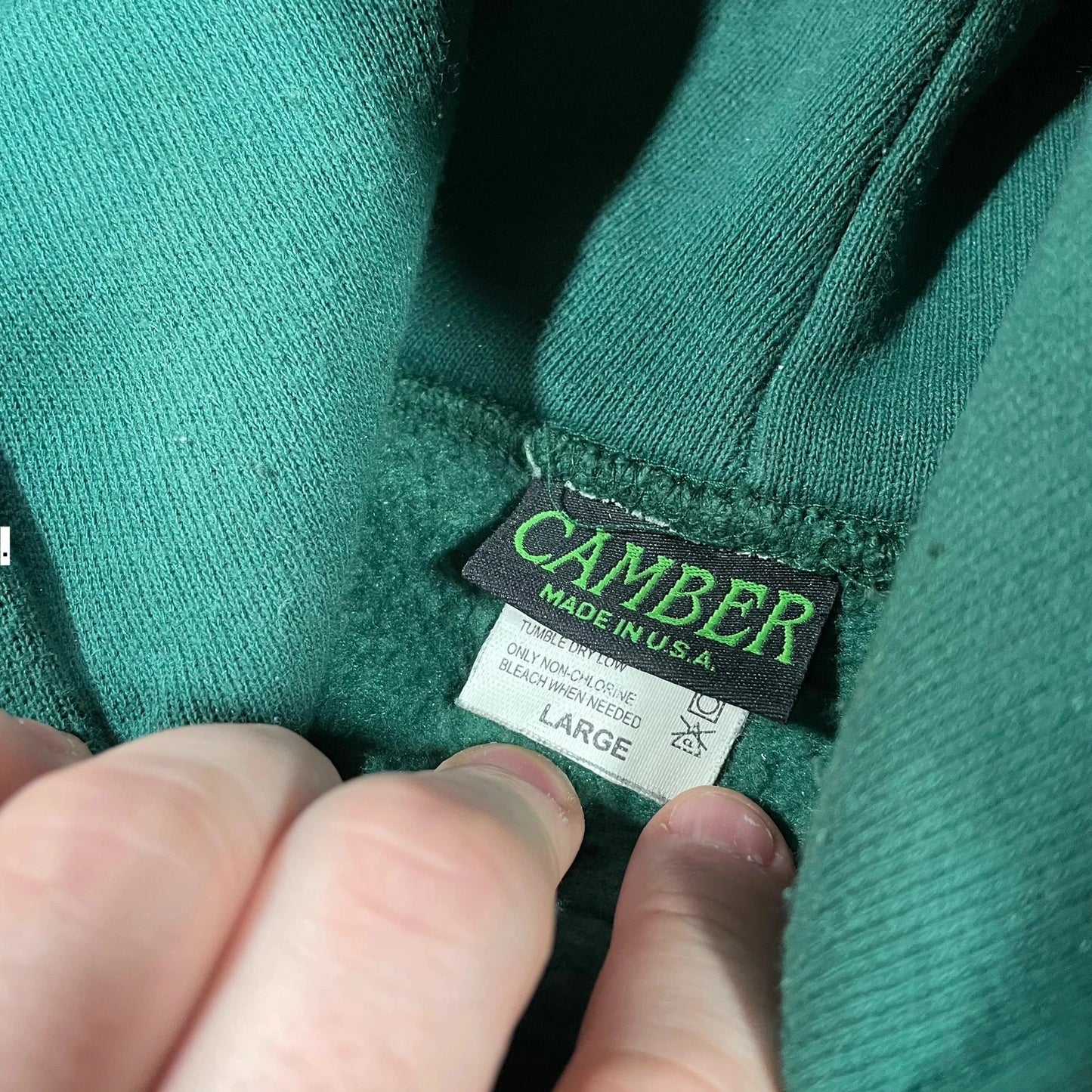 Vintage Green Camber Heavyweight Hoodie Blank - Large