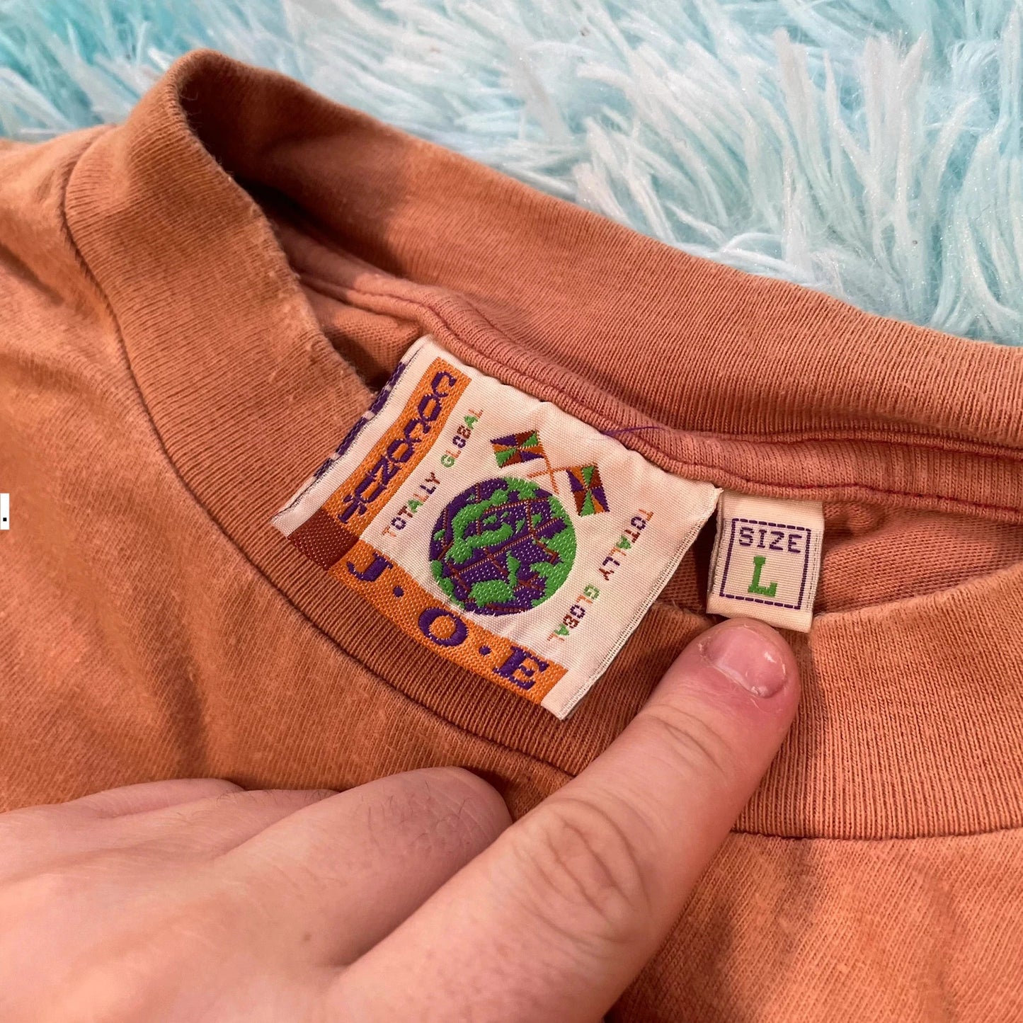 Vintage 90s Burnt Orange Blank T Shirt - Large