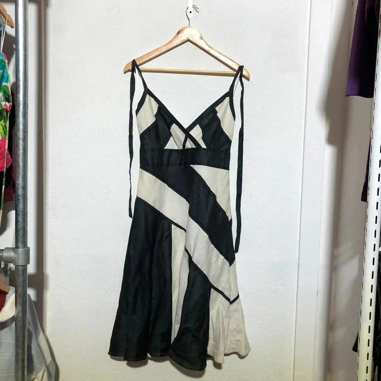 Vintage y2k white and black Coast Dress - Size 12