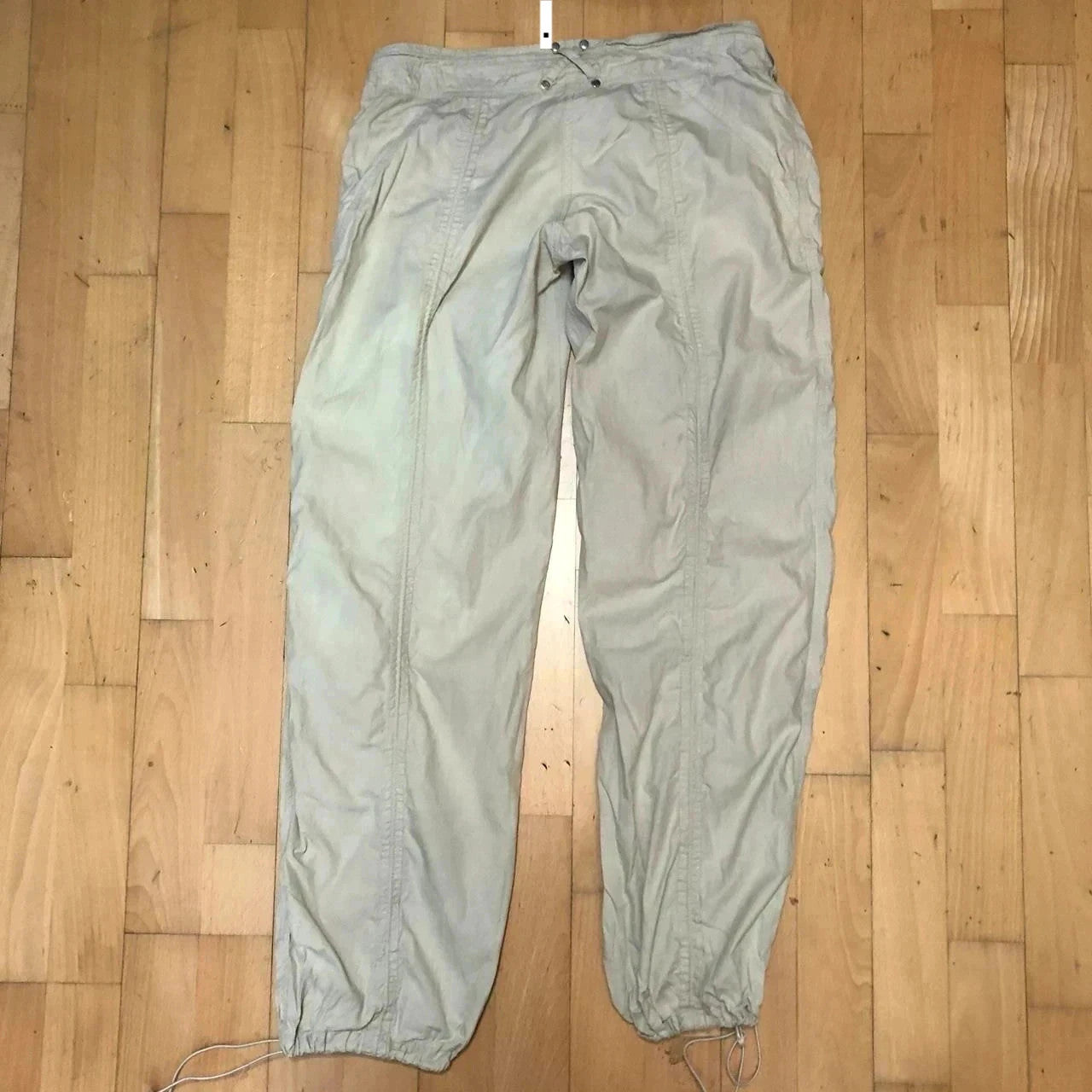 Vintage Cream Beige Modo Parachute Pants Elasticated - Size 12