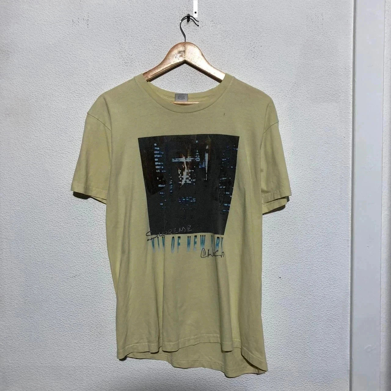 Yellow Supreme T Shirt King of New York Graphic - Medium