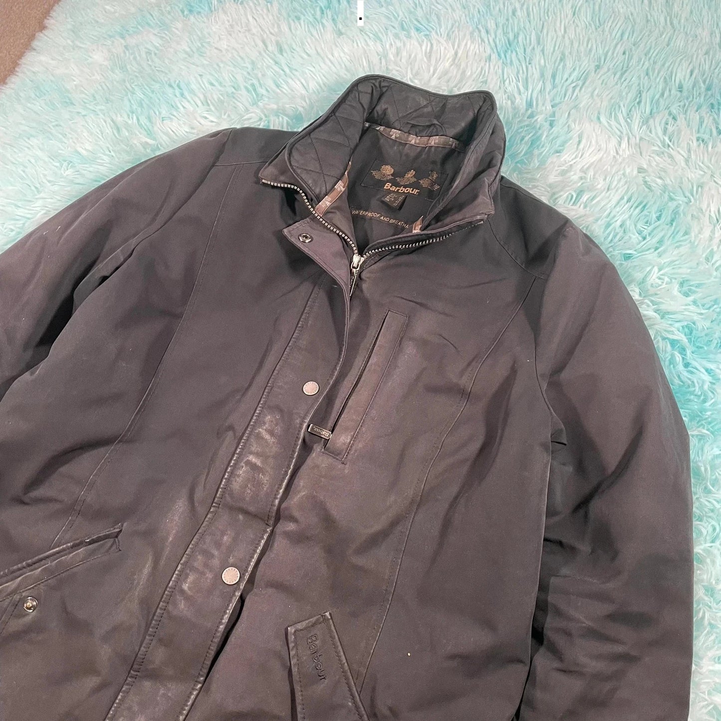 Black Barbour Raincoat - UK18