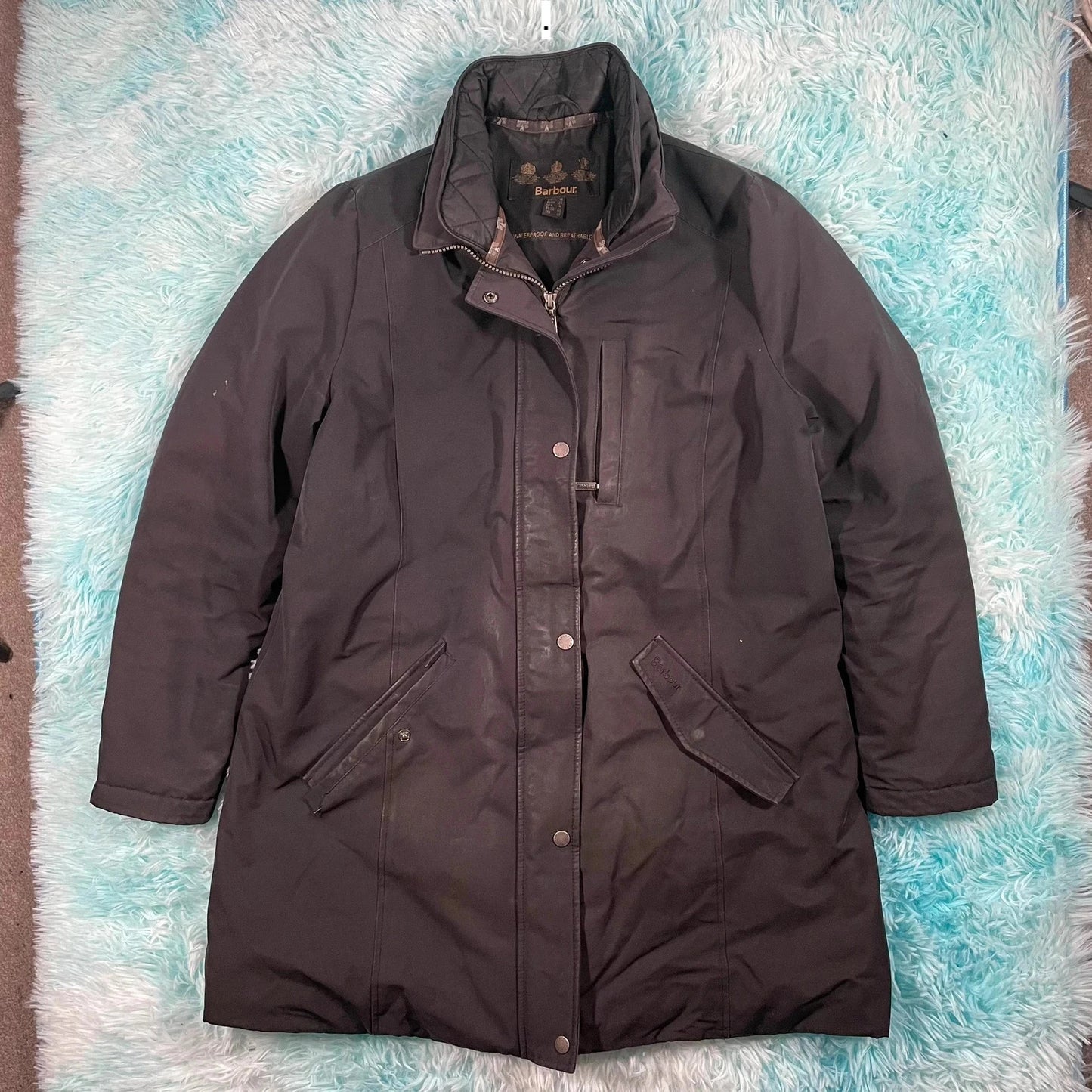Black Barbour Raincoat - UK18