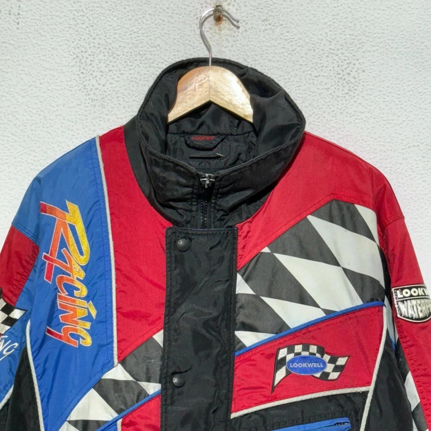 Vintage 90s Black & Red Pro Racing Jacket - Large