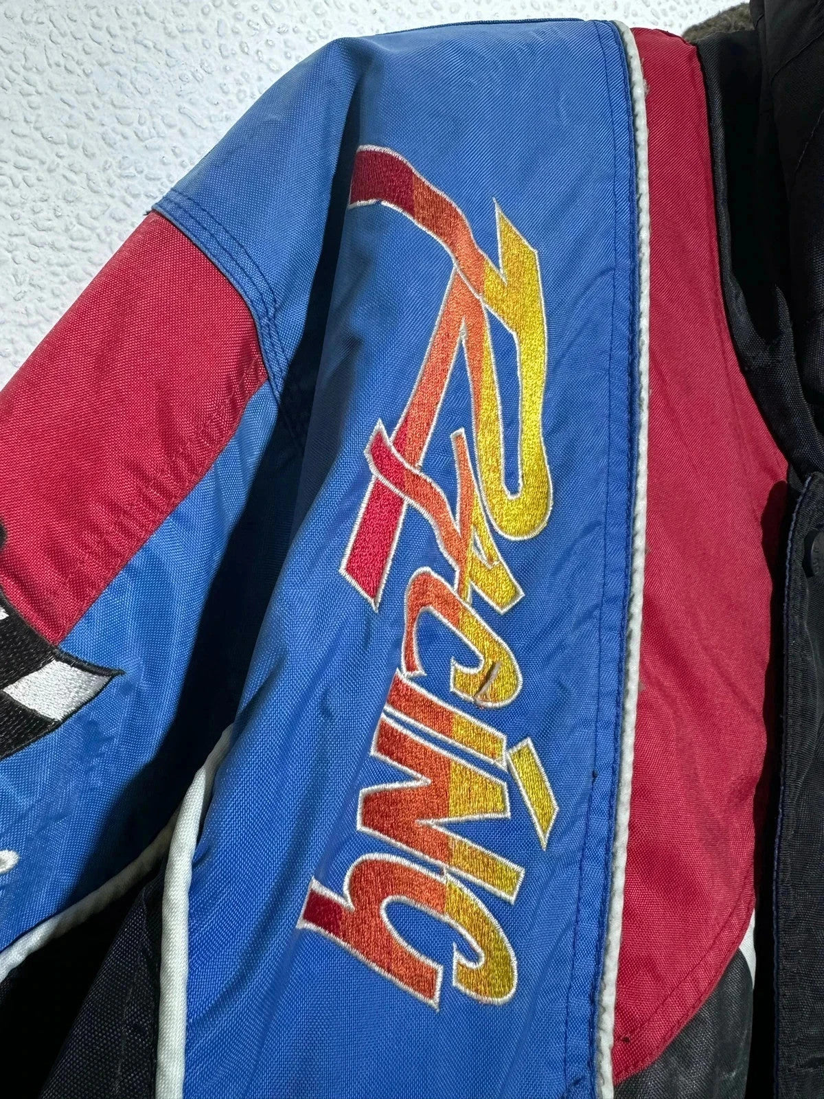 Vintage 90s Black & Red Pro Racing Jacket - Large