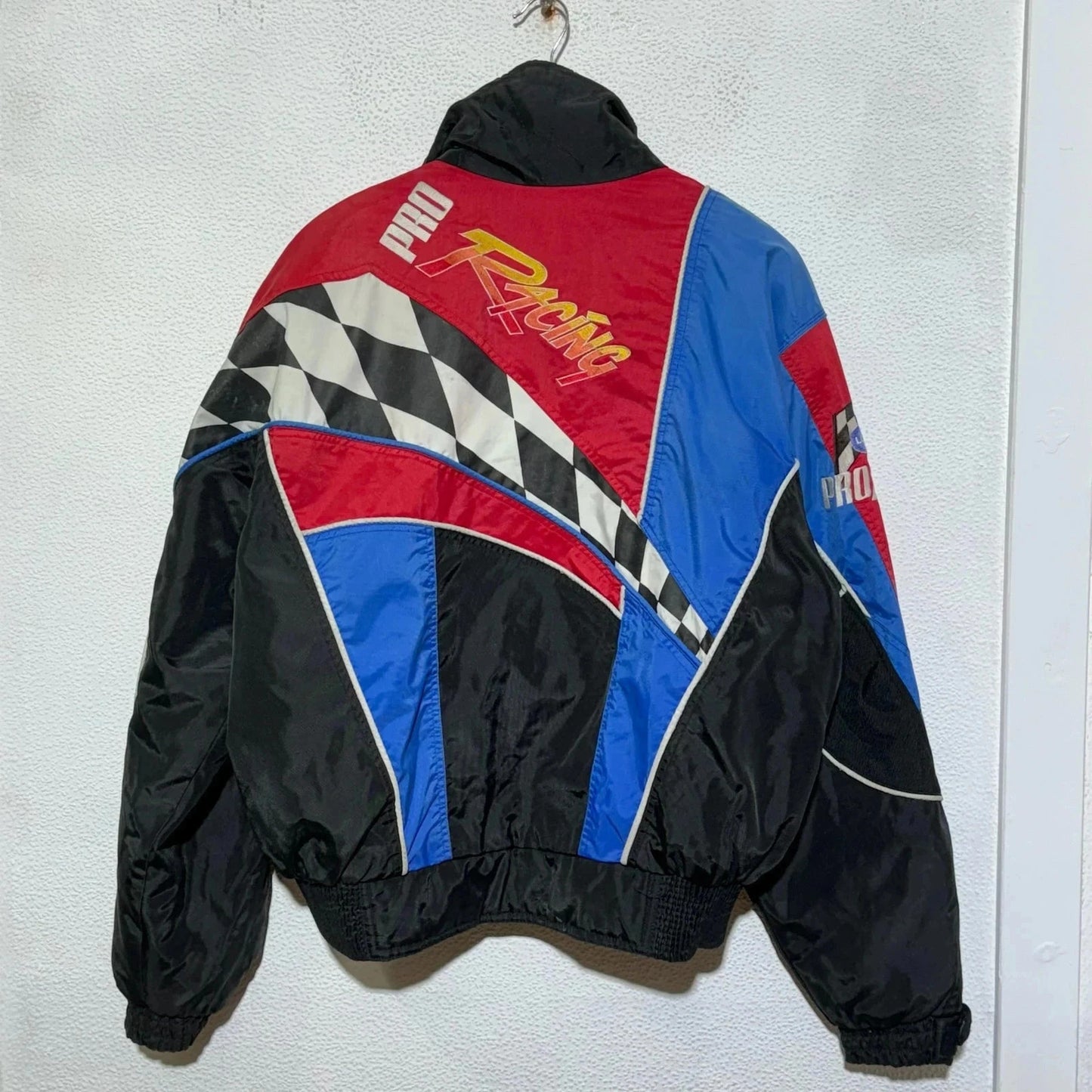 Vintage 90s Black & Red Pro Racing Jacket - Large