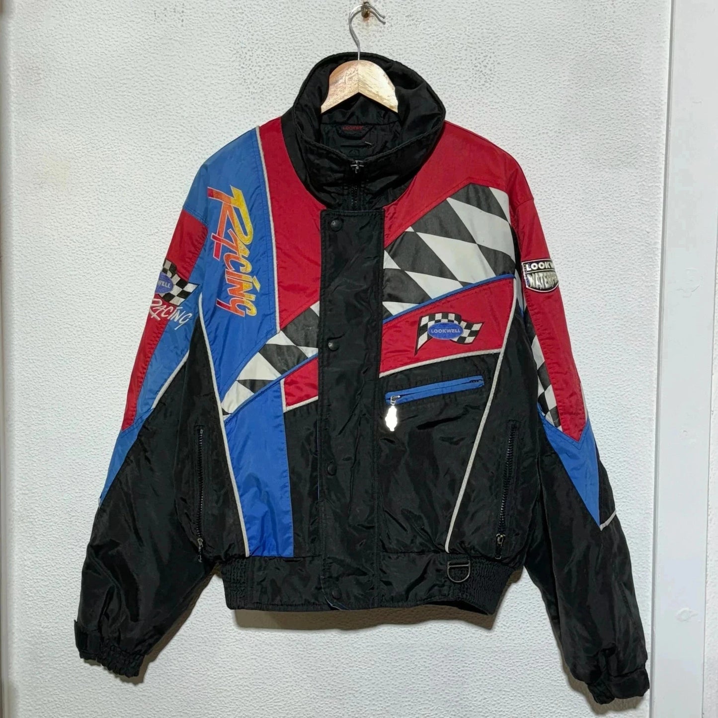 Vintage 90s Black & Red Pro Racing Jacket - Large