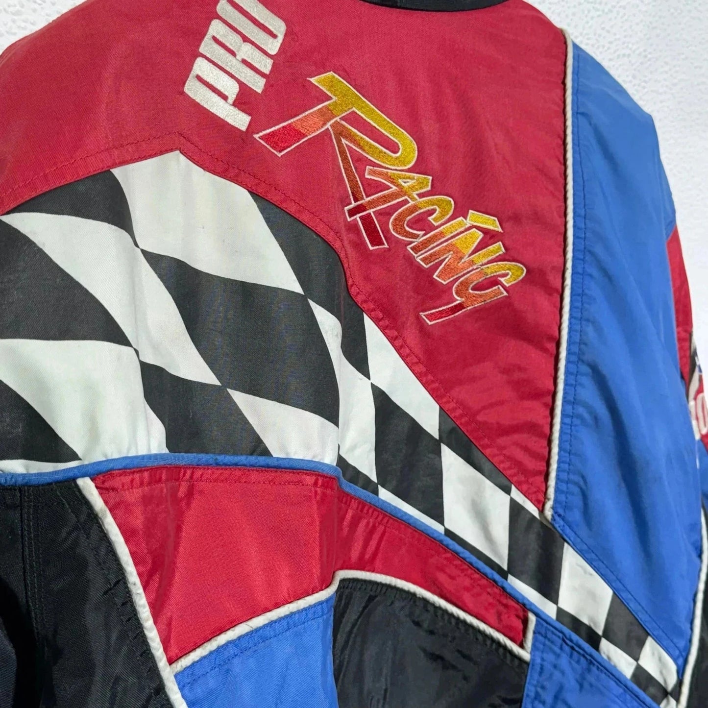 Vintage 90s Black & Red Pro Racing Jacket - Large
