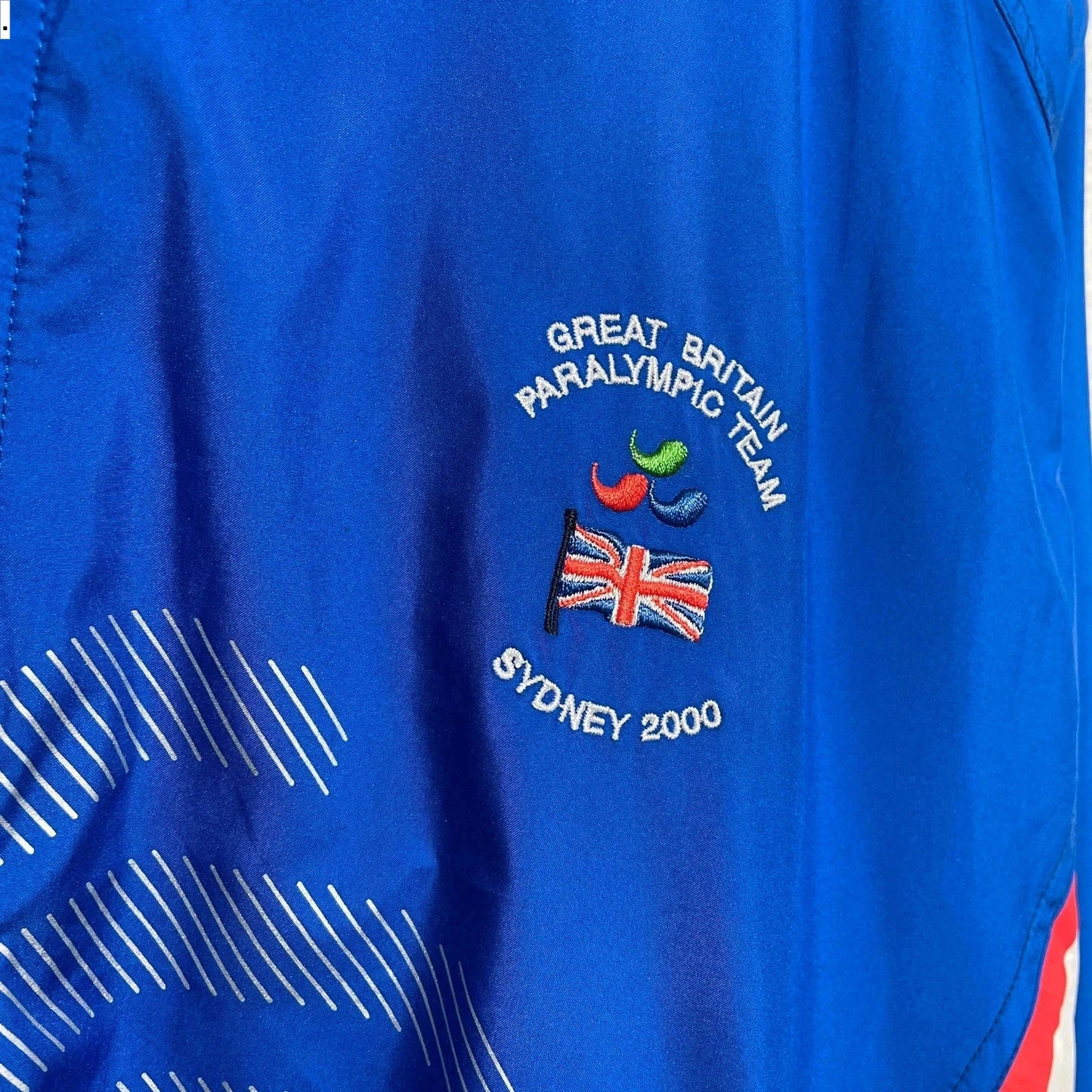 Vintage 2000 Paralympic Track Jacket Adidas Great Britain Blue - Medium